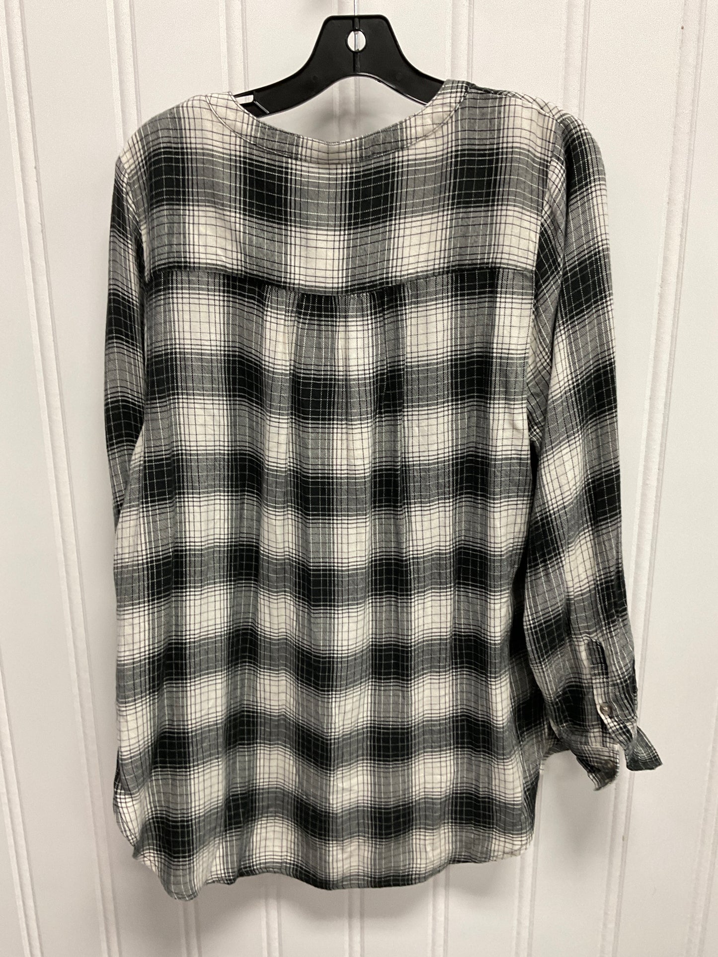 Top Ls By Universal Thread In Black & Cream, Size:Xl