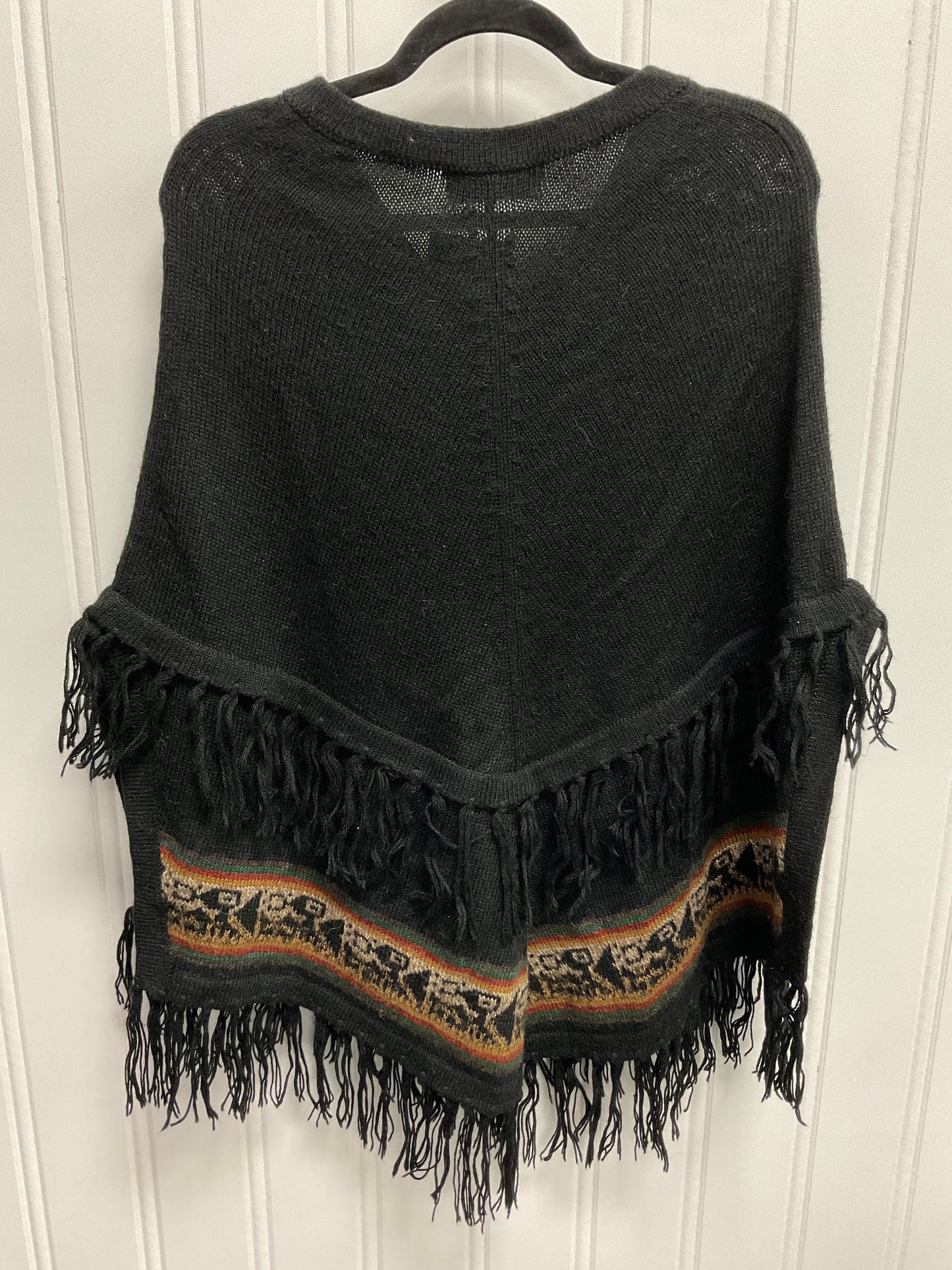 Poncho By Clothes Mentor In Black, Size:Osfm