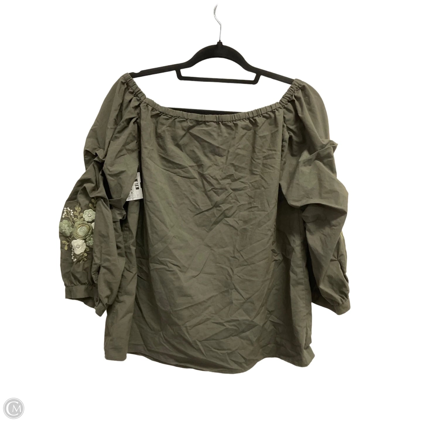 Top 3/4 Sleeve By Monroe And Main In Green, Size: M