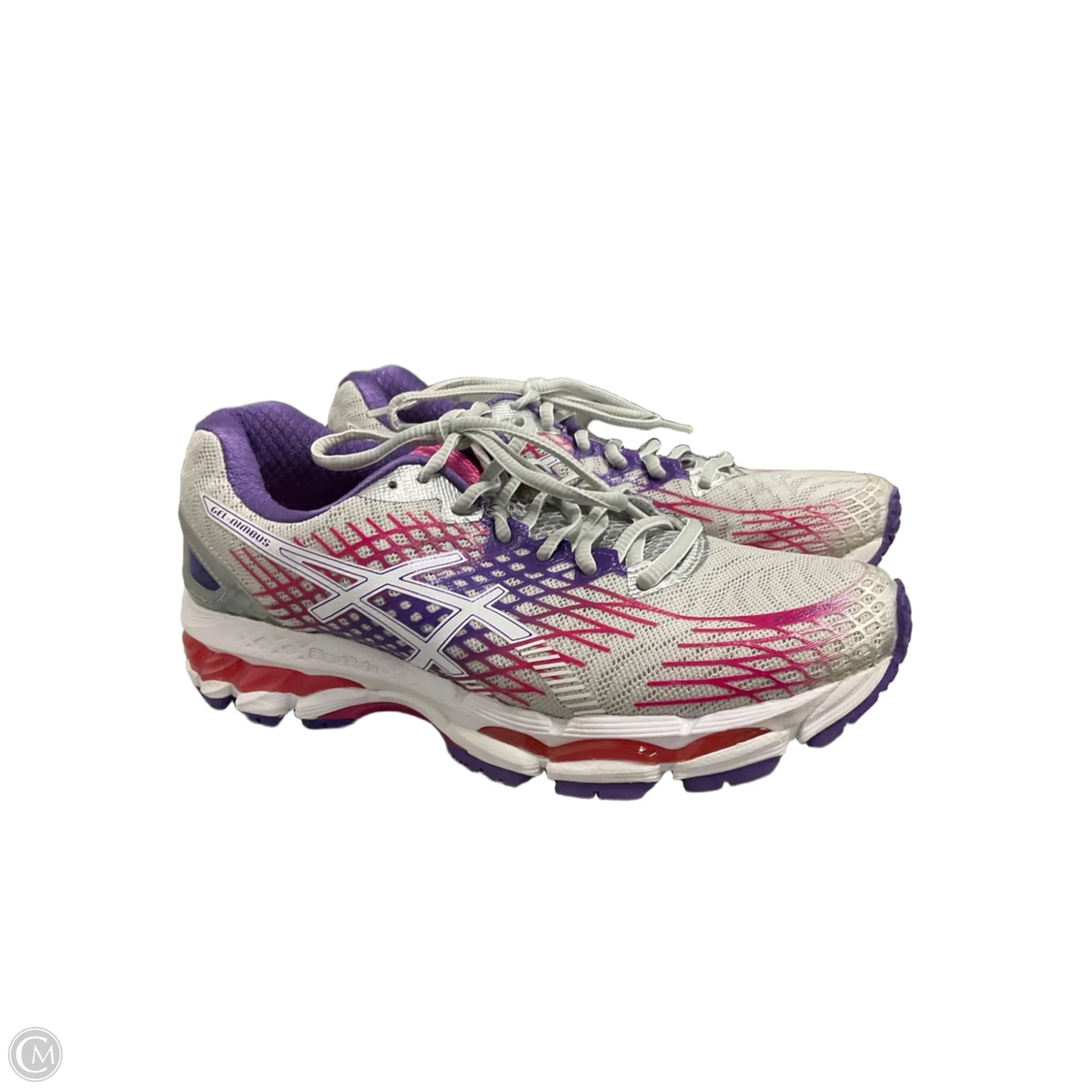Shoes Athletic By Asics In Grey & Purple, Size: 8