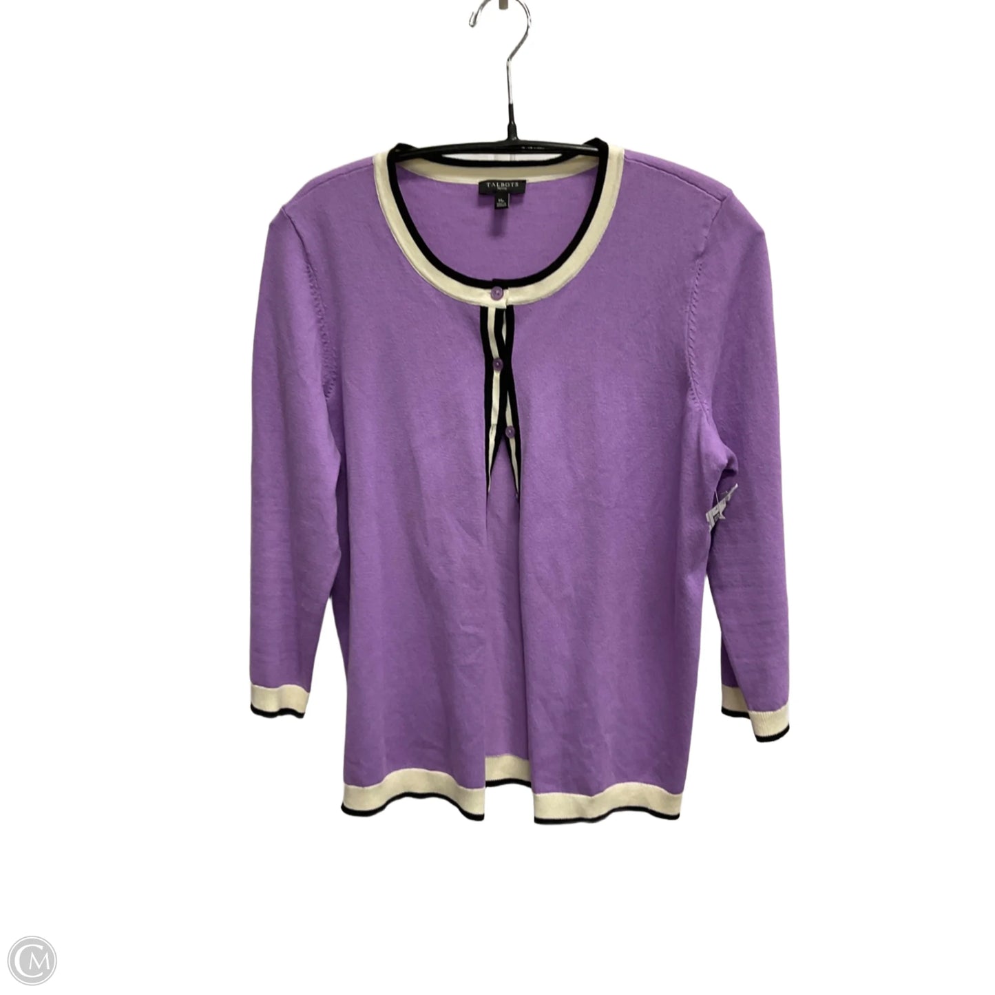 Cardigan By Talbots In Purple, Size: Mp