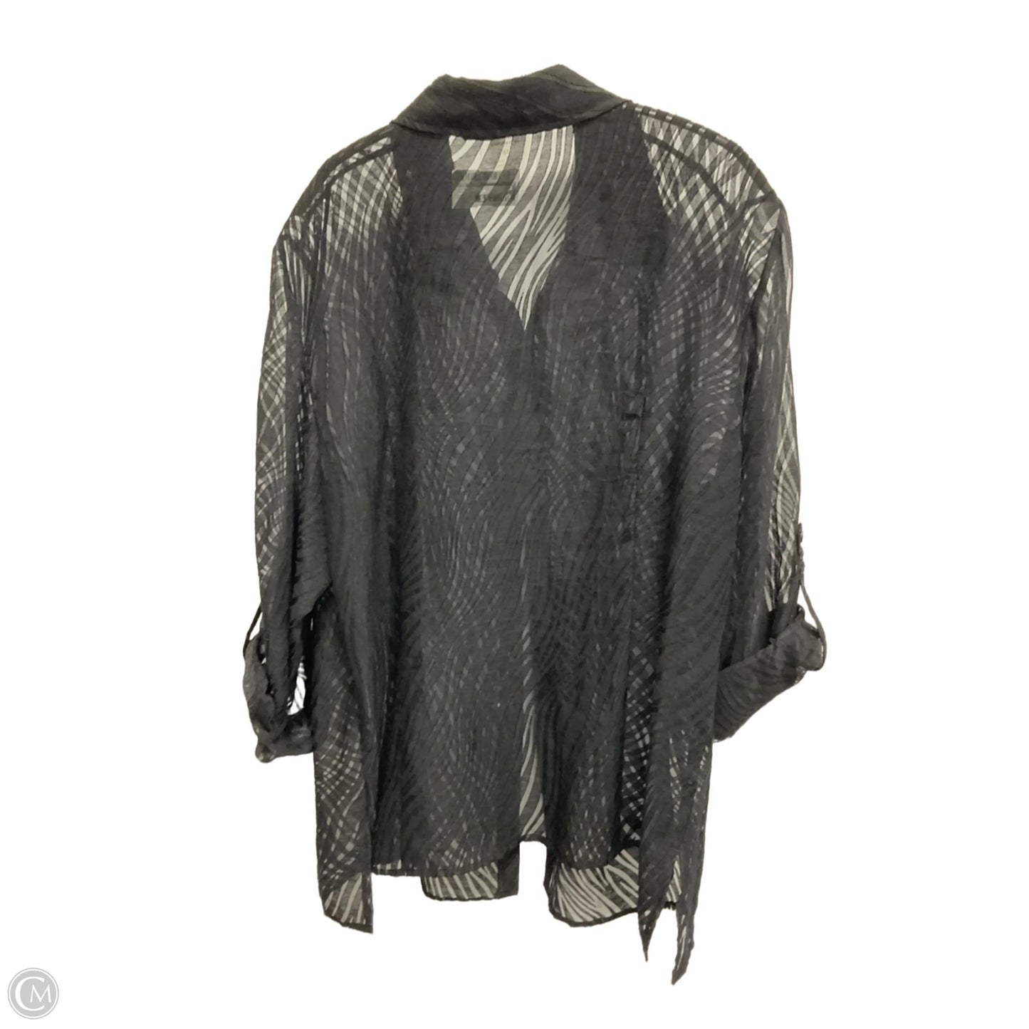 Blouse Long Sleeve By Peter Nygard In Black, Size: Xl