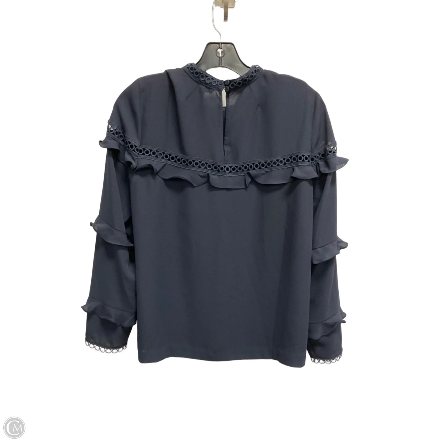 Blouse Long Sleeve By J. Crew In Navy, Size: S
