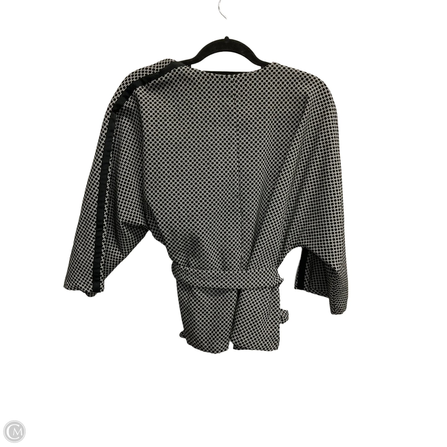 Blazer By Chicos In Black & White, Size: M