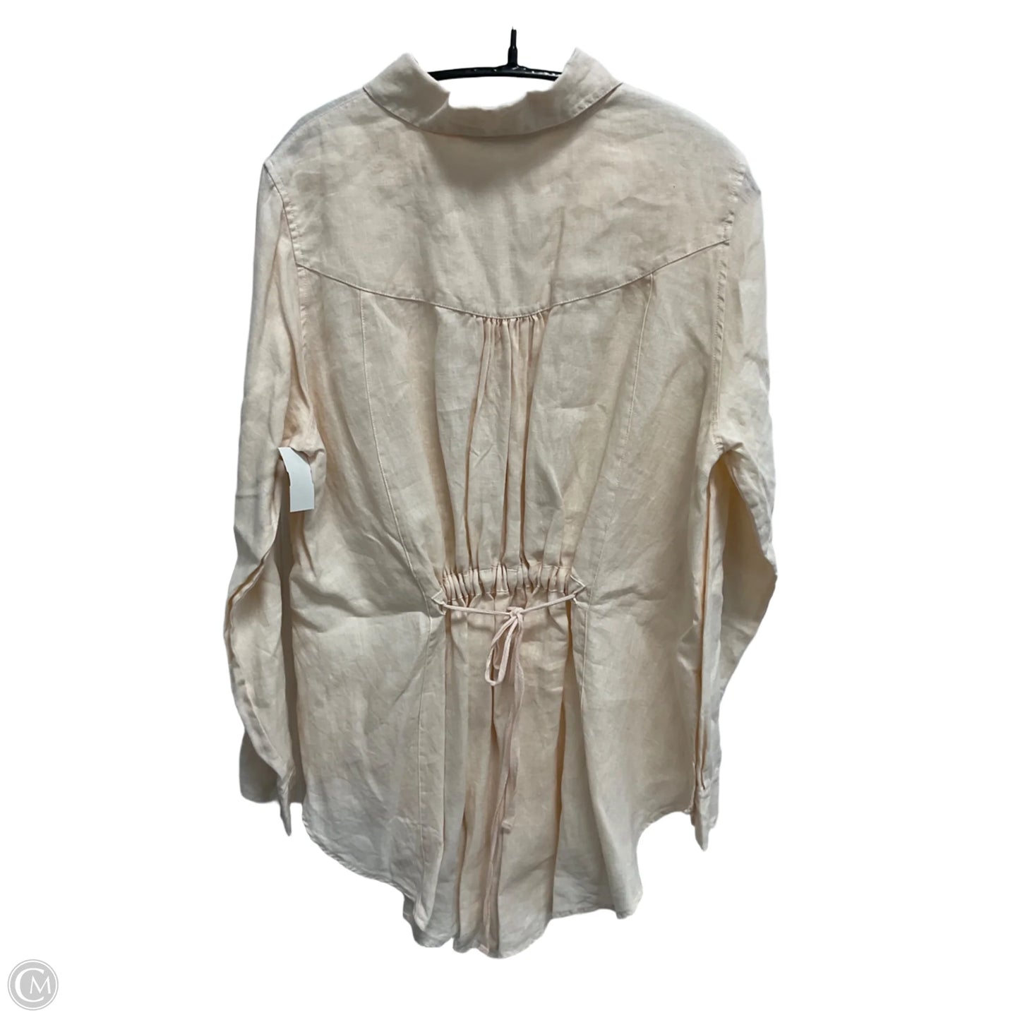 Blouse Long Sleeve By Soft Surroundings In Peach, Size: M