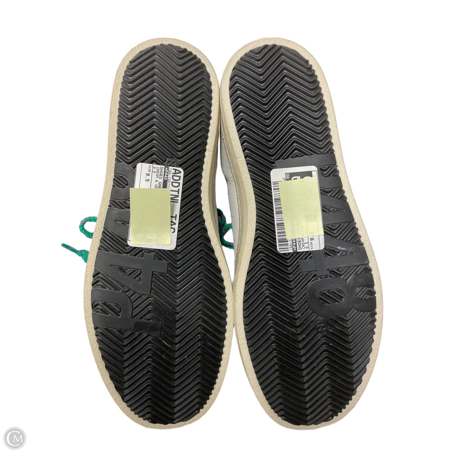 Shoes Sneakers By P448 In Cream & Green, Size: 9.5