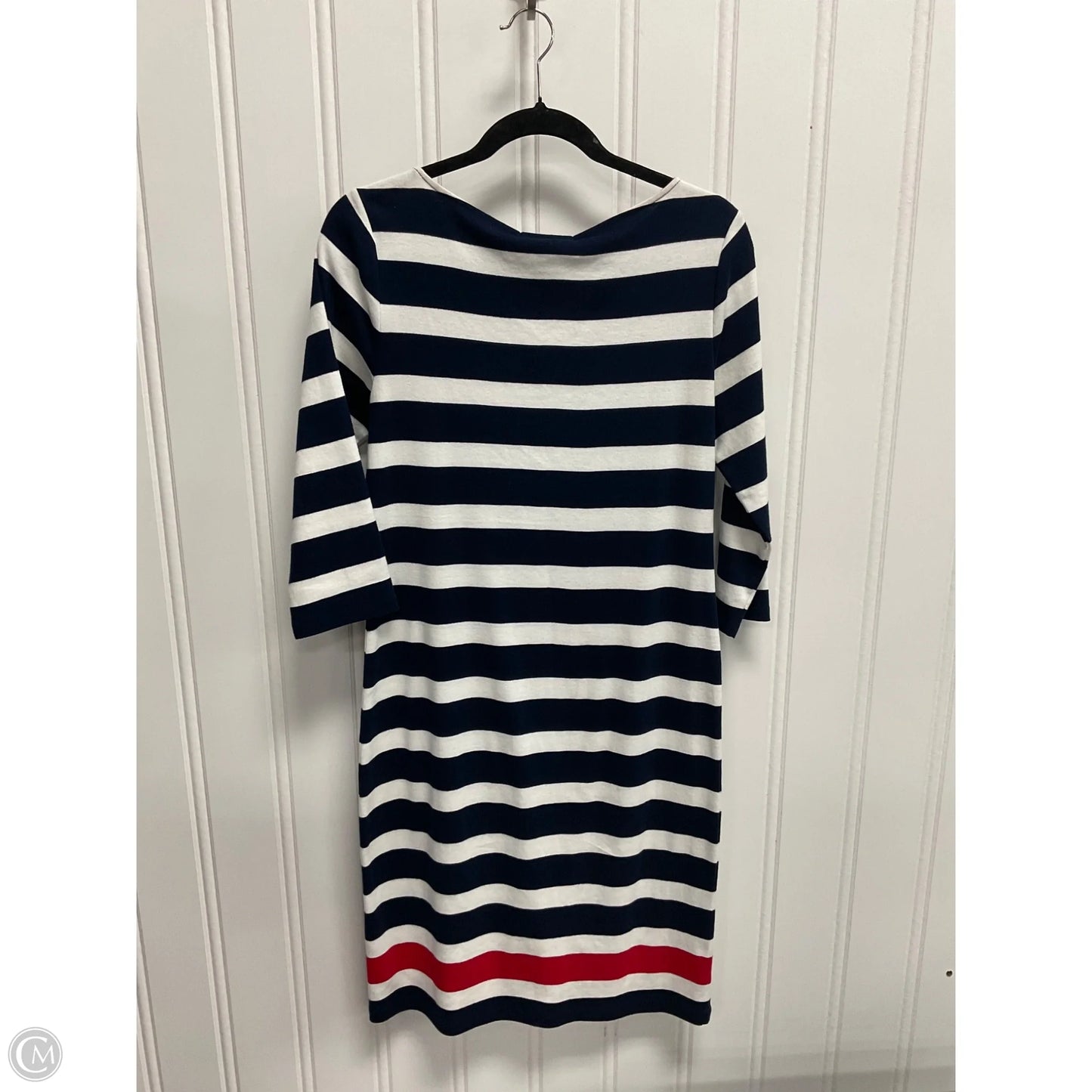 Dress Casual Midi By Lauren By Ralph Lauren In Striped Pattern, Size: M