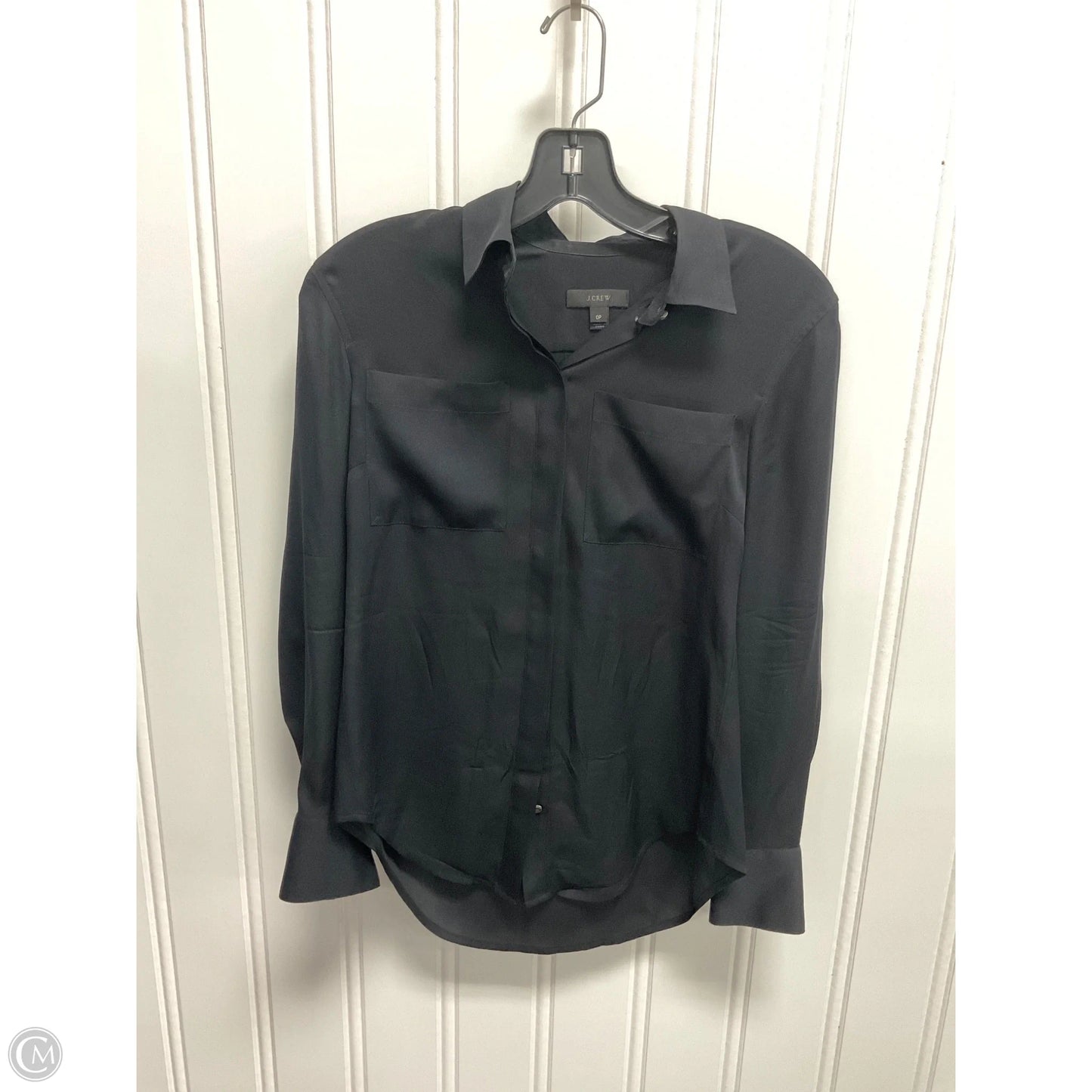 Blouse Long Sleeve By J. Crew In Black, Size: Xsp