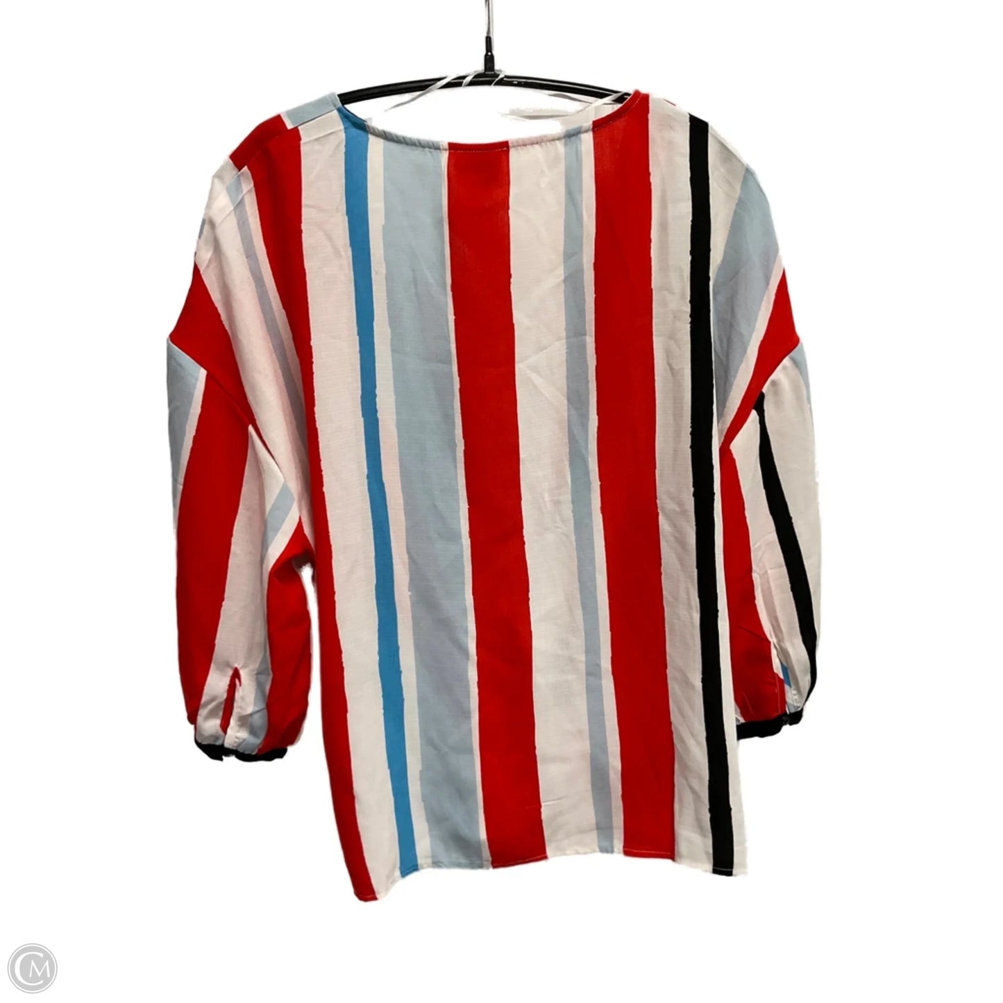 Top 3/4 Sleeve By Clothes Mentor In Striped Pattern, Size: L