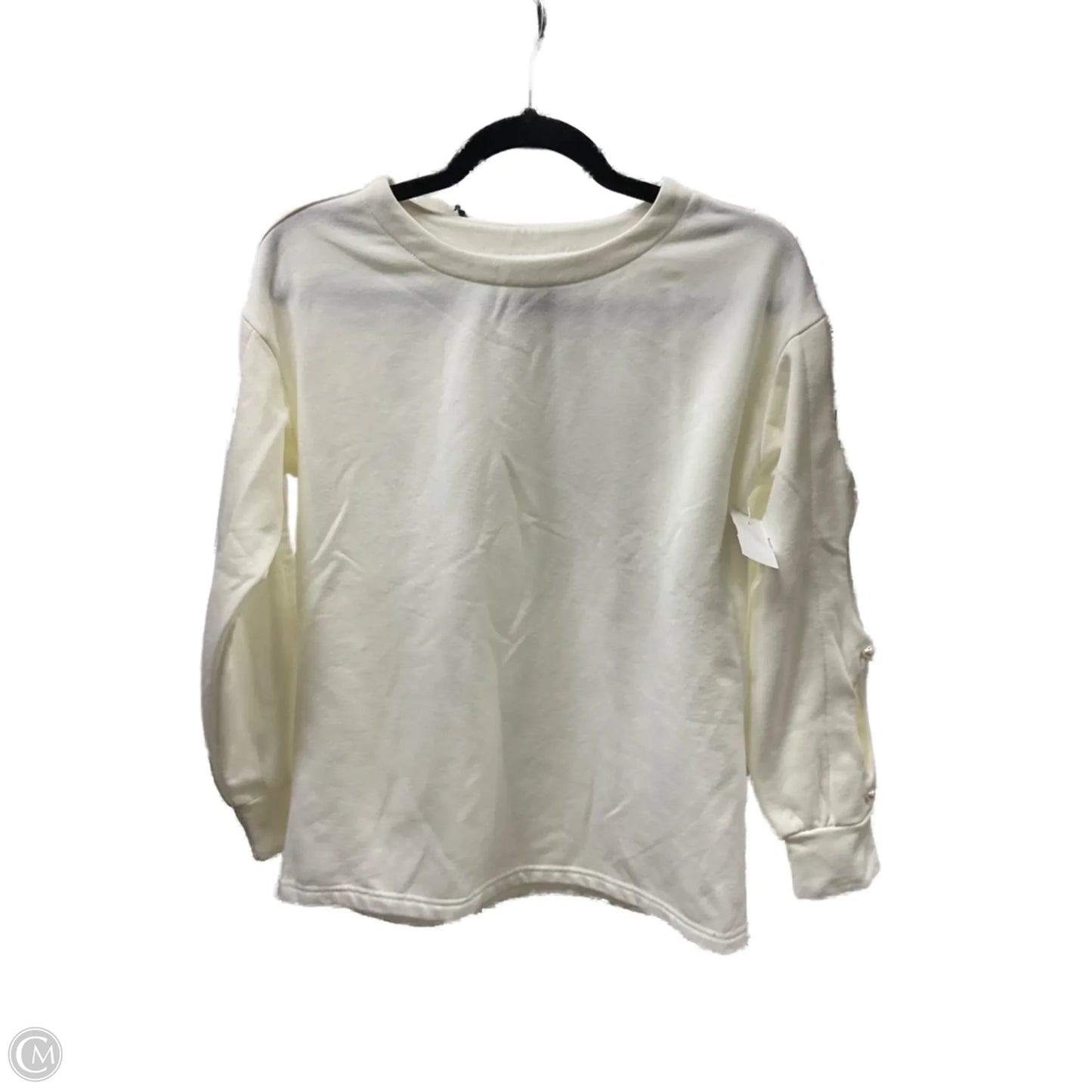 Top Long Sleeve By Clothes Mentor In Cream, Size: Xs