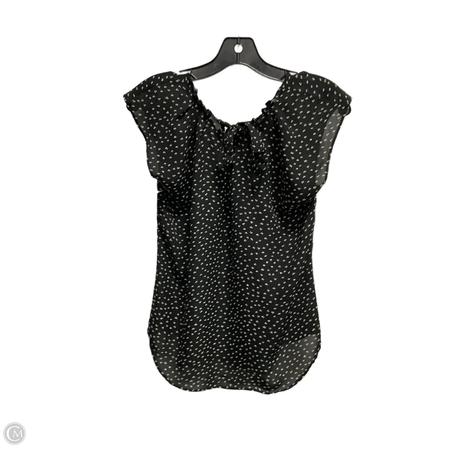 Blouse Short Sleeve By Lc Lauren Conrad In Black, Size: M