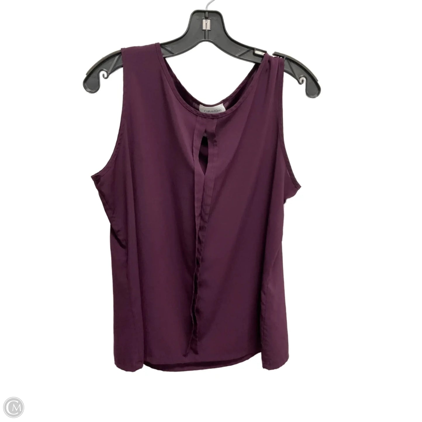 Top Sleeveless By Calvin Klein In Purple, Size: L