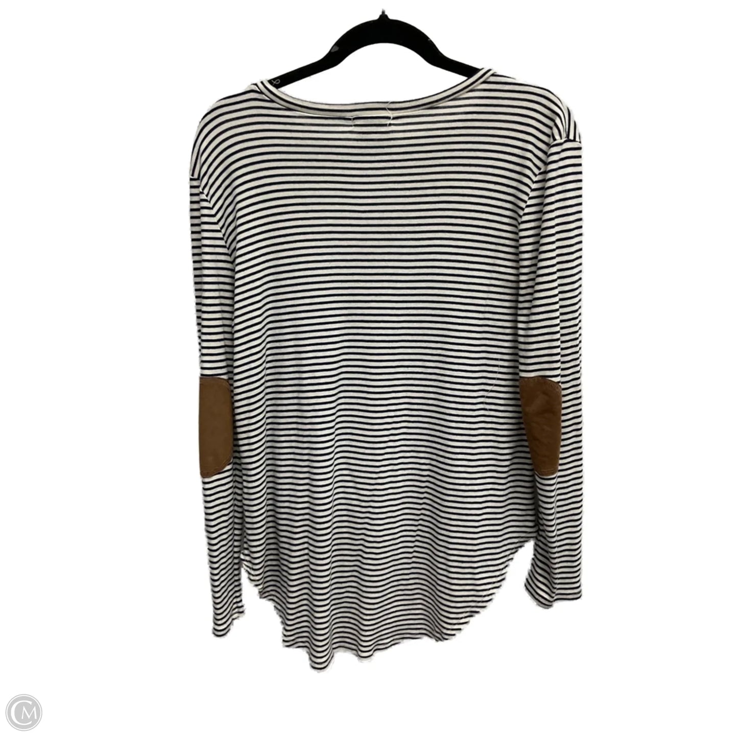 Top Long Sleeve By Cherish In Striped Pattern, Size: L