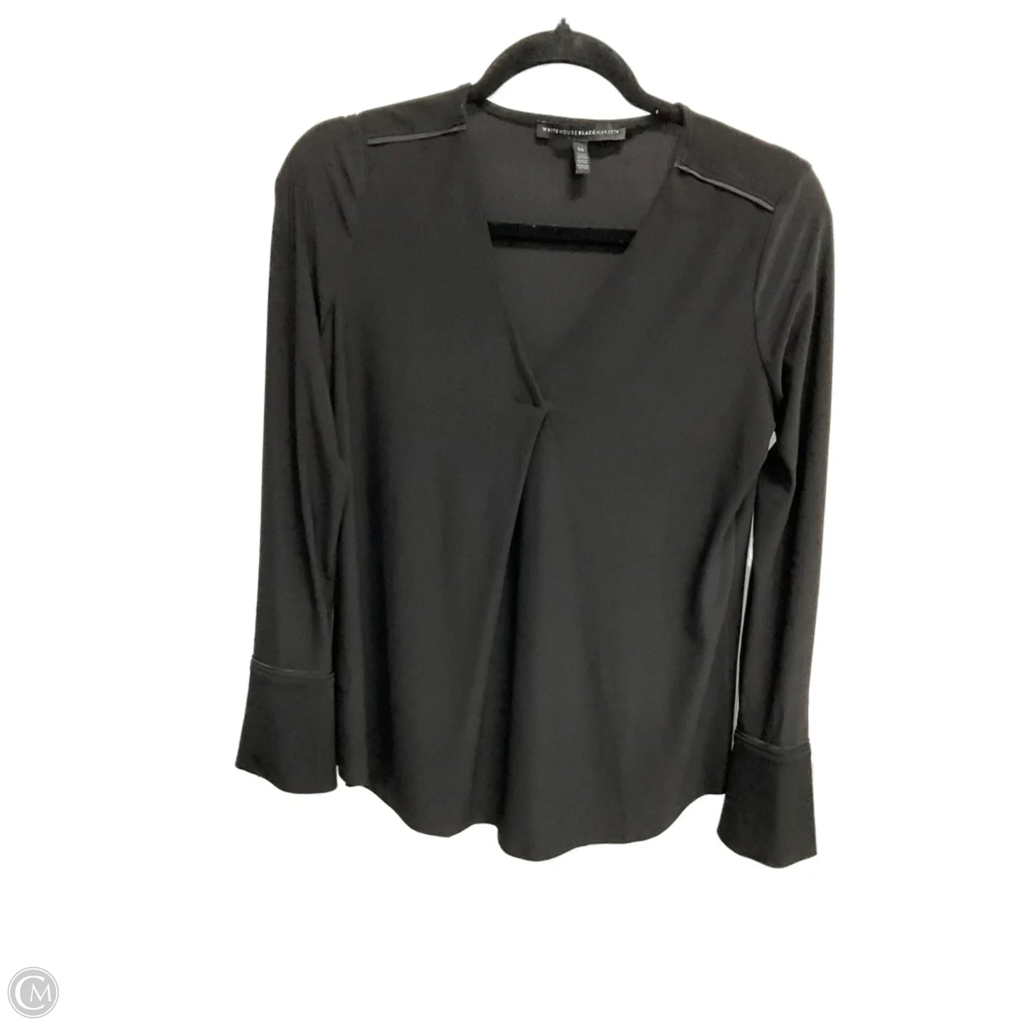 Top Long Sleeve By White House Black Market In Black, Size: Xs