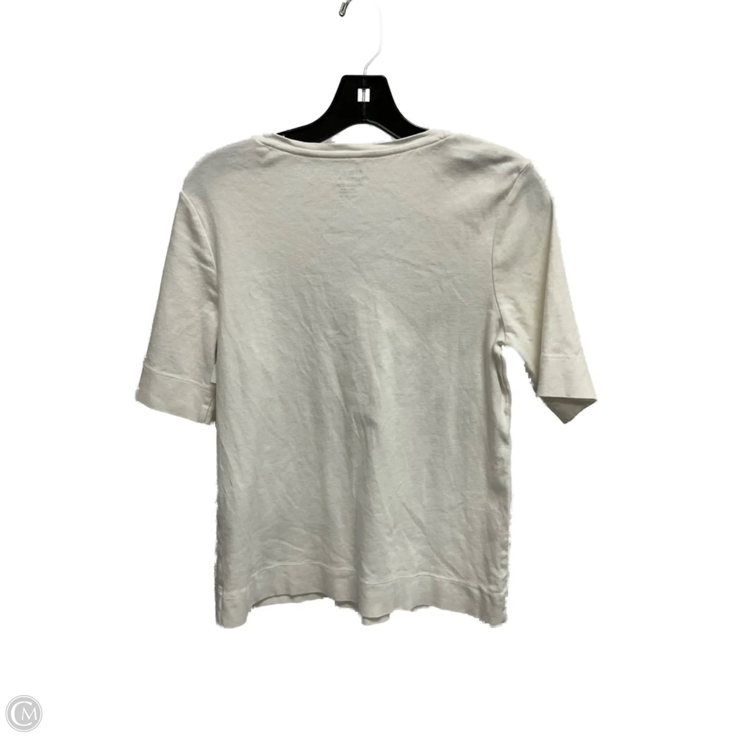 Top Short Sleeve Basic By Chicos In White, Size: M