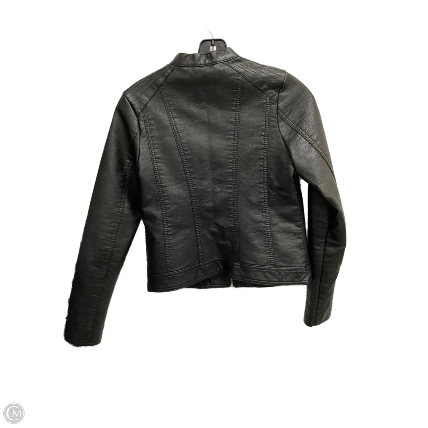 Jacket Moto By Clothes Mentor In Black, Size: Xs