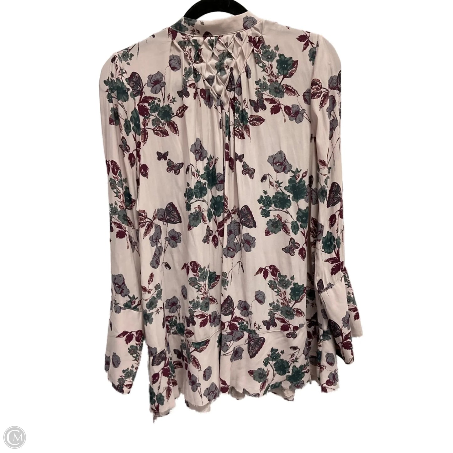 Blouse Long Sleeve By Free People In Floral Print, Size: Xs