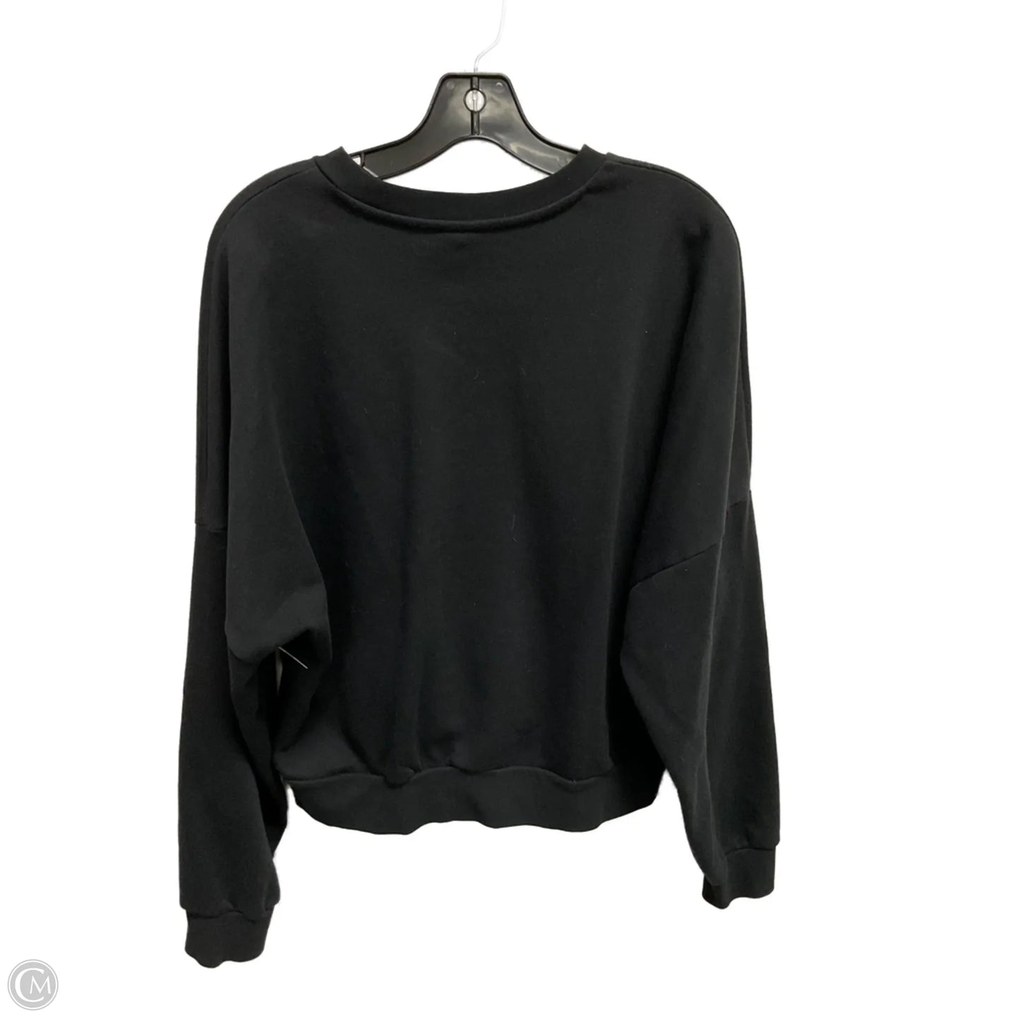 Athletic Sweatshirt Collar By Adidas In Black, Size: M