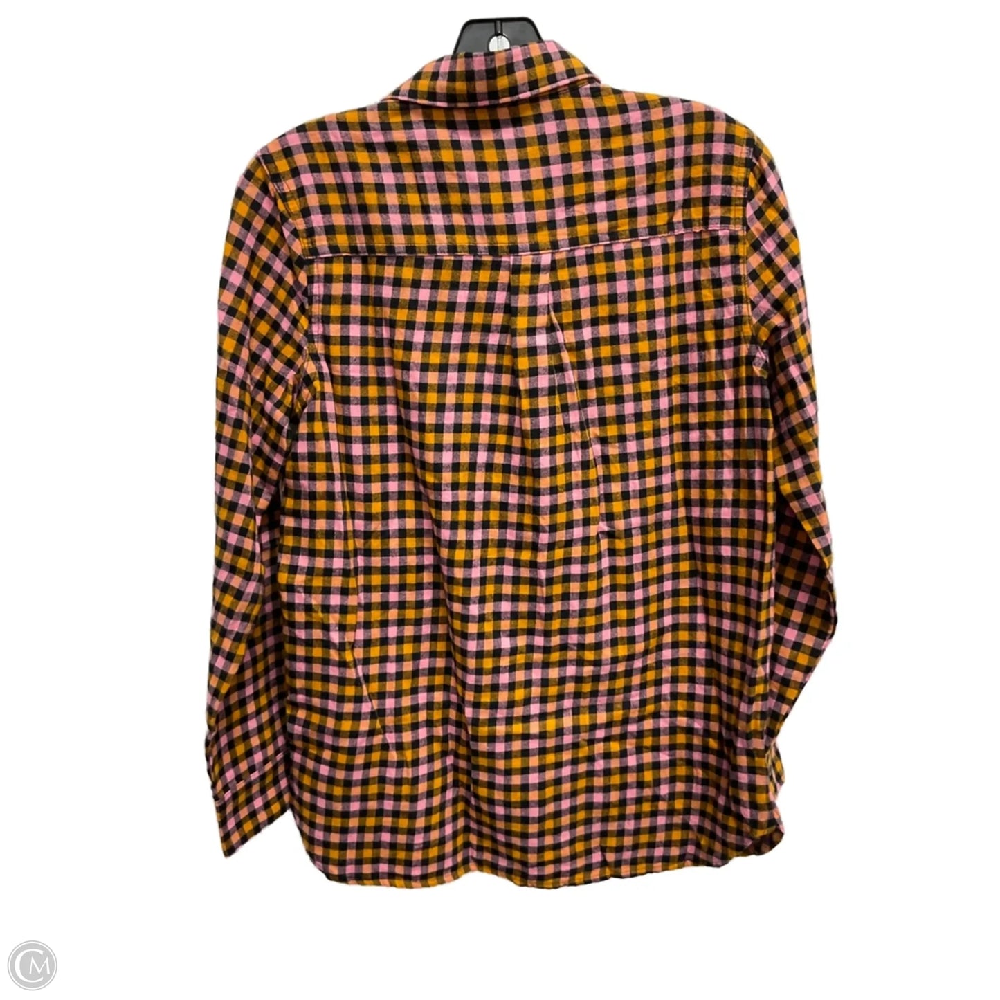 Top Long Sleeve By Old Navy In Checkered Pattern, Size: S