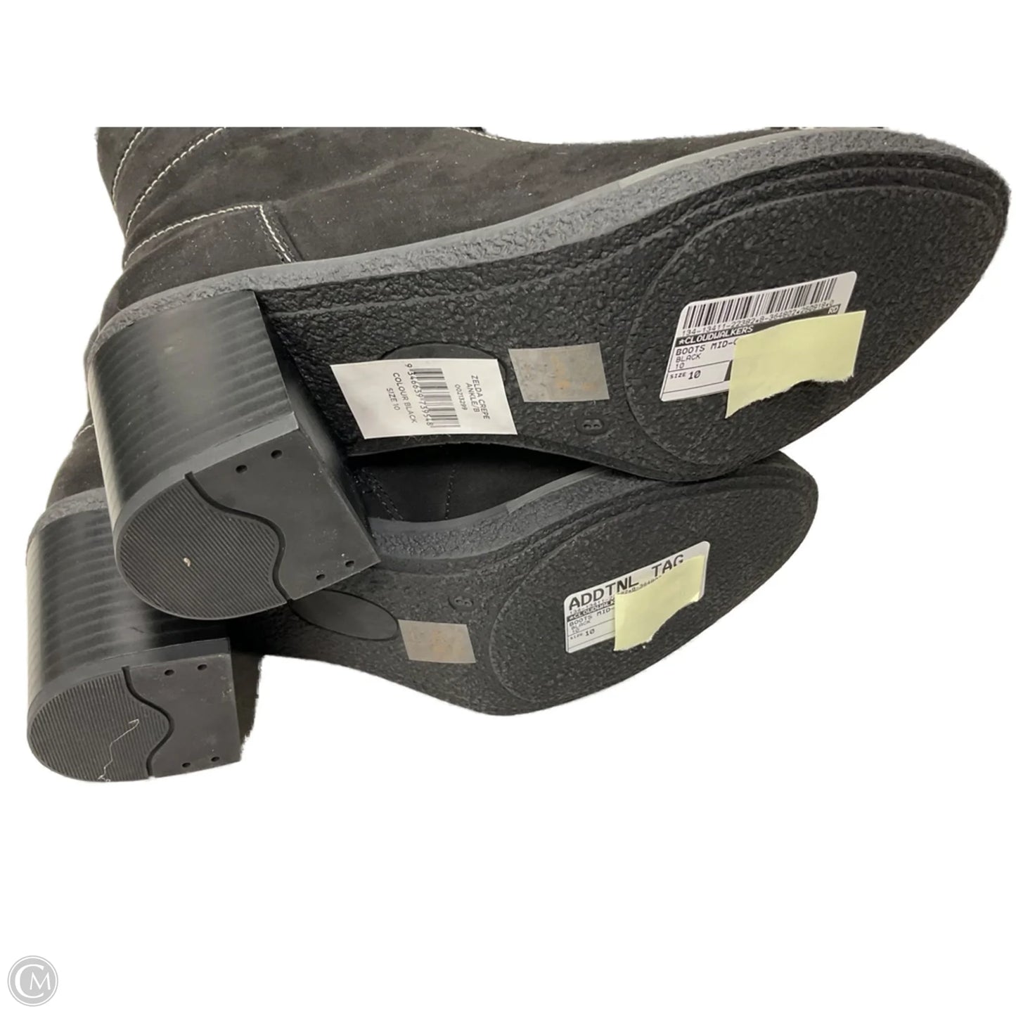 Boots Mid-calf Heels By Cloudwalkers In Black, Size: 10