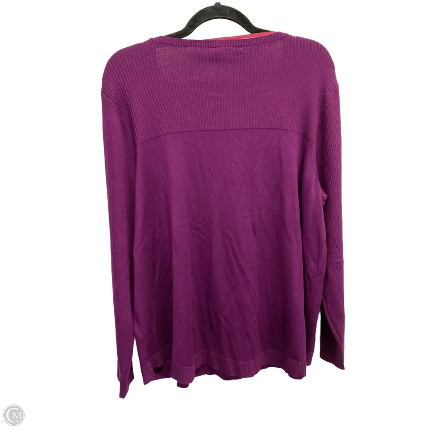 Top Long Sleeve By Cable And Gauge In Purple, Size: 2x