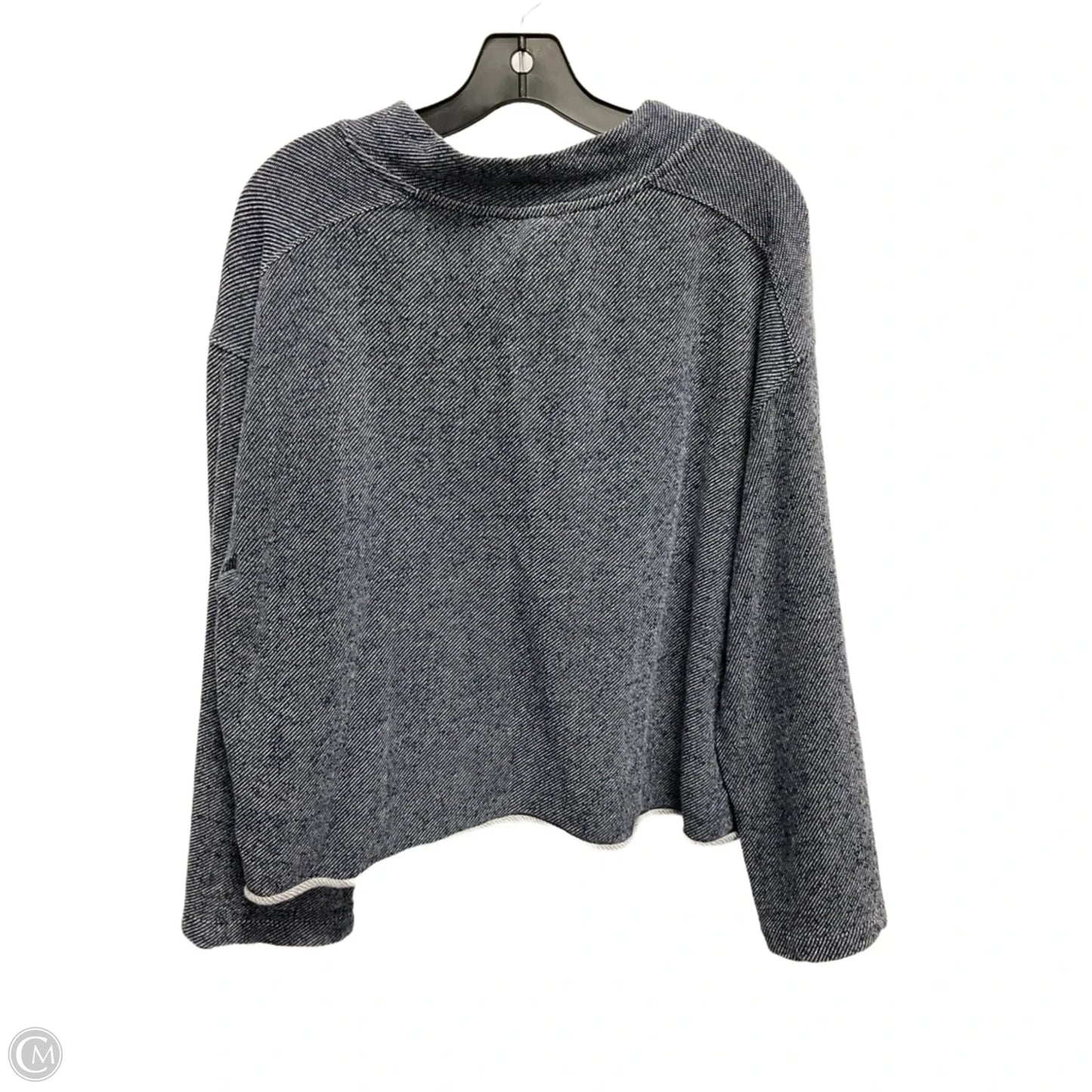 Sweatshirt Collar By Two By Vince Camuto In Blue, Size: L