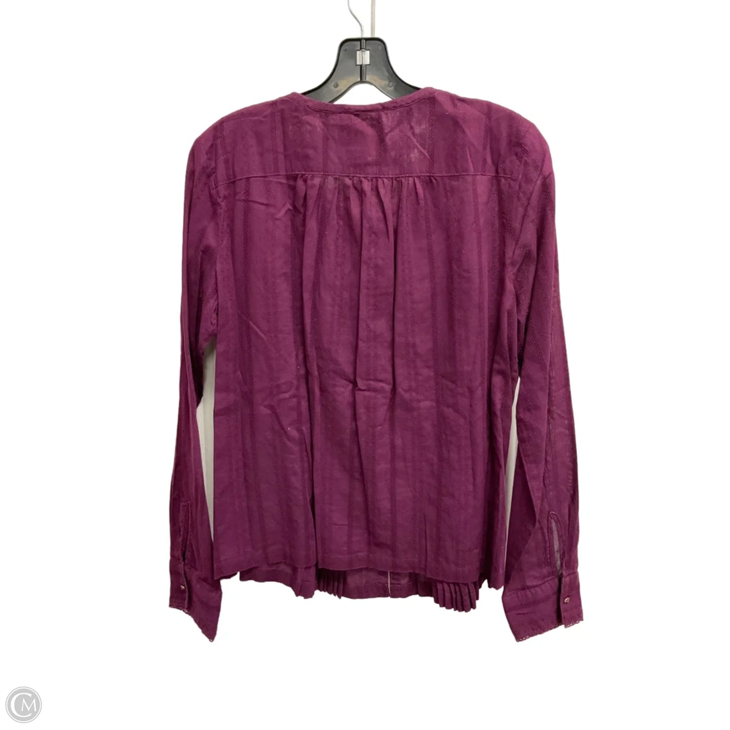 Blouse Long Sleeve By Maeve In Purple, Size: S