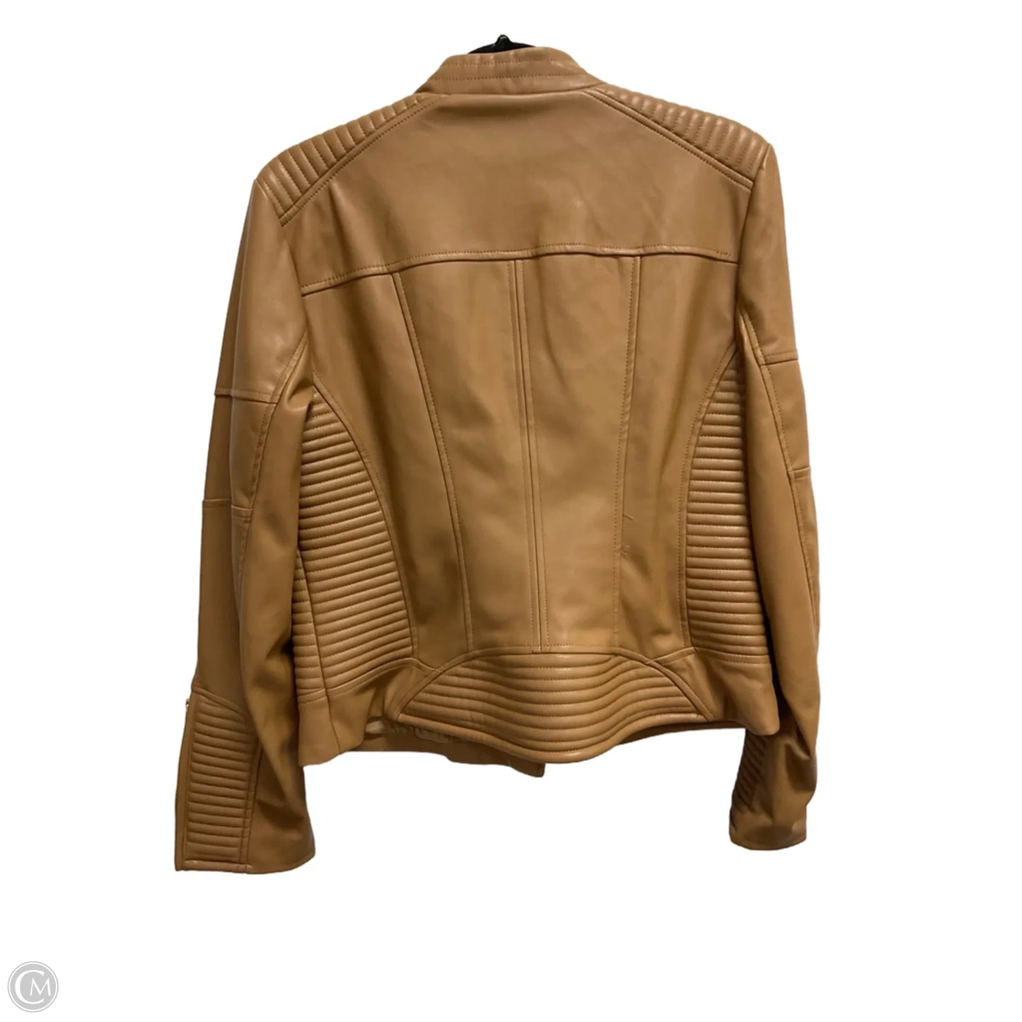 Jacket Moto By Calvin Klein In Brown, Size: L