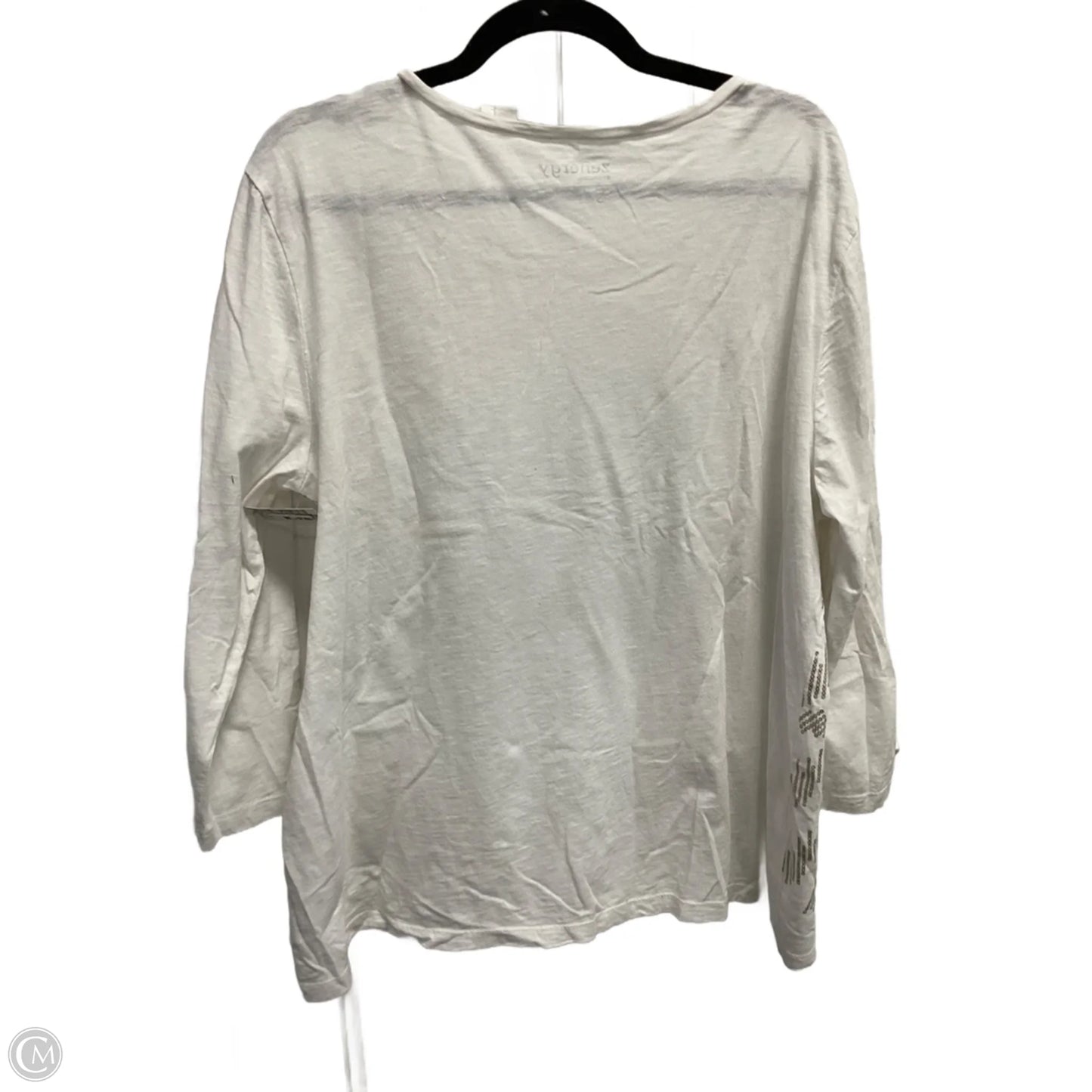Top 3/4 Sleeve Basic By Chicos In White, Size: Xl