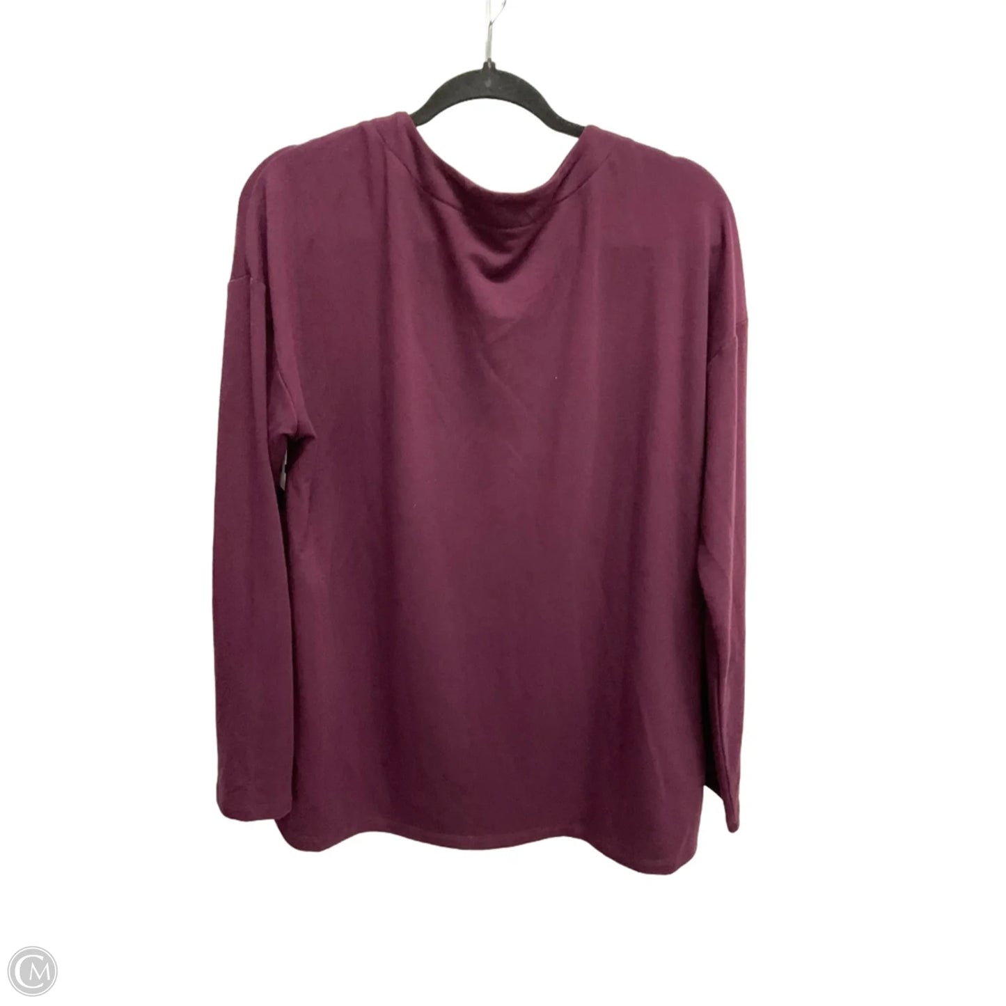 Top Long Sleeve Basic By Banana Republic In Maroon, Size: L