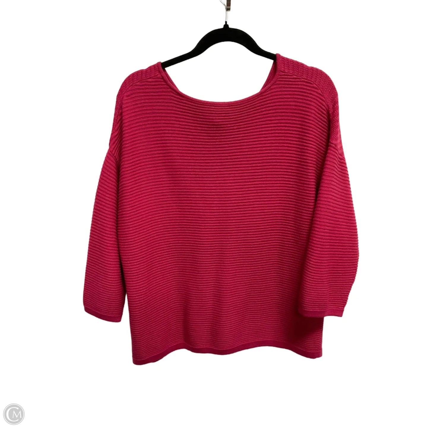 Sweater Short Sleeve By Chicos In Red, Size: L