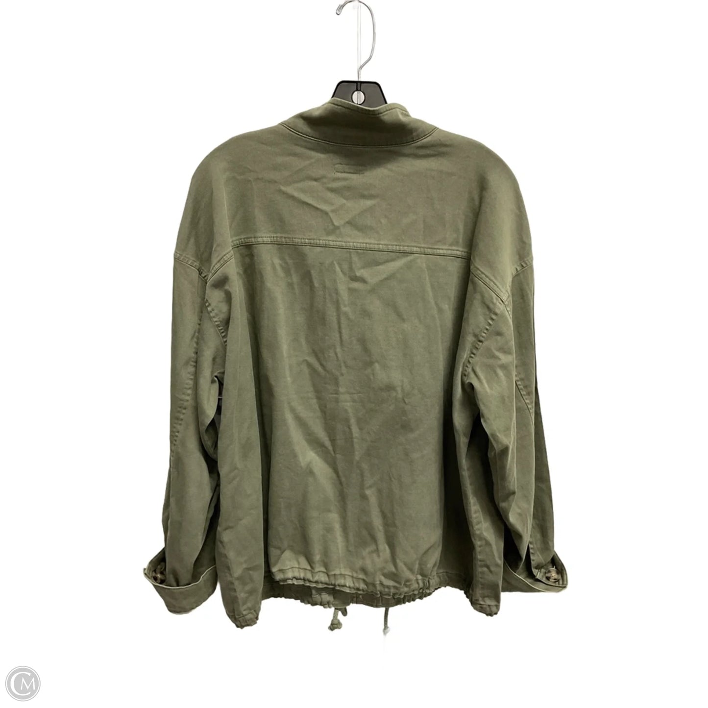 Jacket Denim By J. Jill In Green Denim, Size: Xl