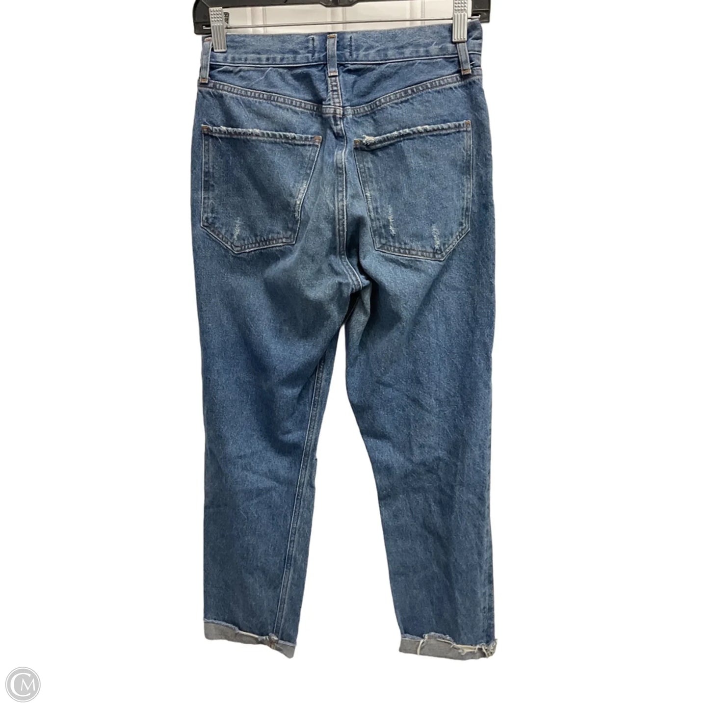 Jeans Straight By Agolde In Blue Denim, Size: 4