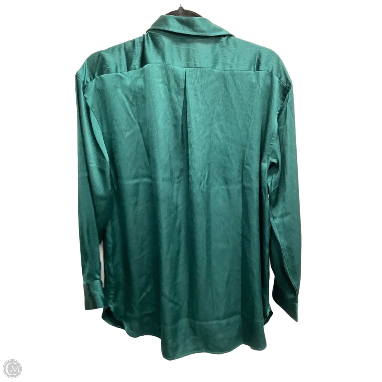 Blouse Long Sleeve By Banana Republic In Green, Size: L