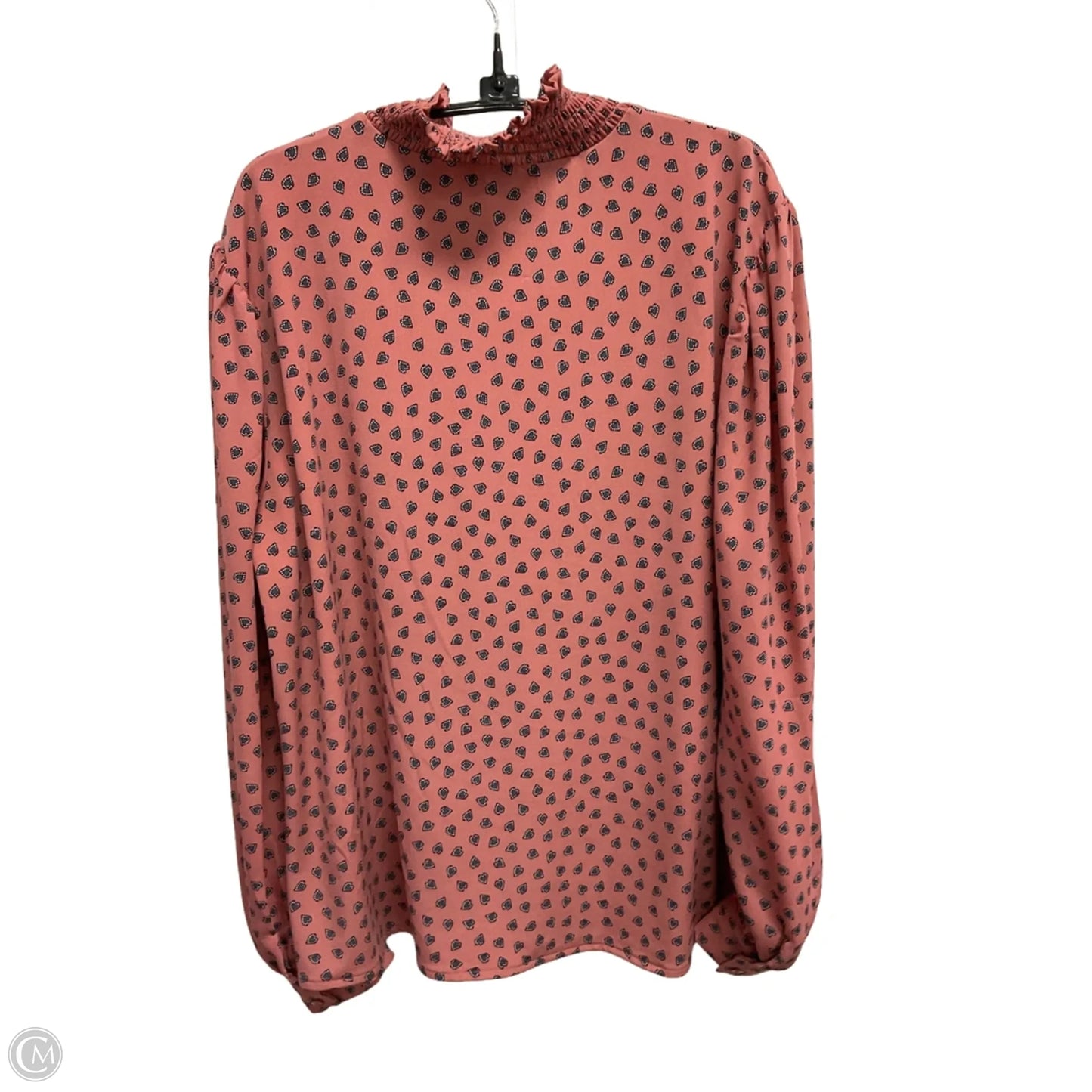 Blouse Long Sleeve By Ann Taylor In Pink, Size: L