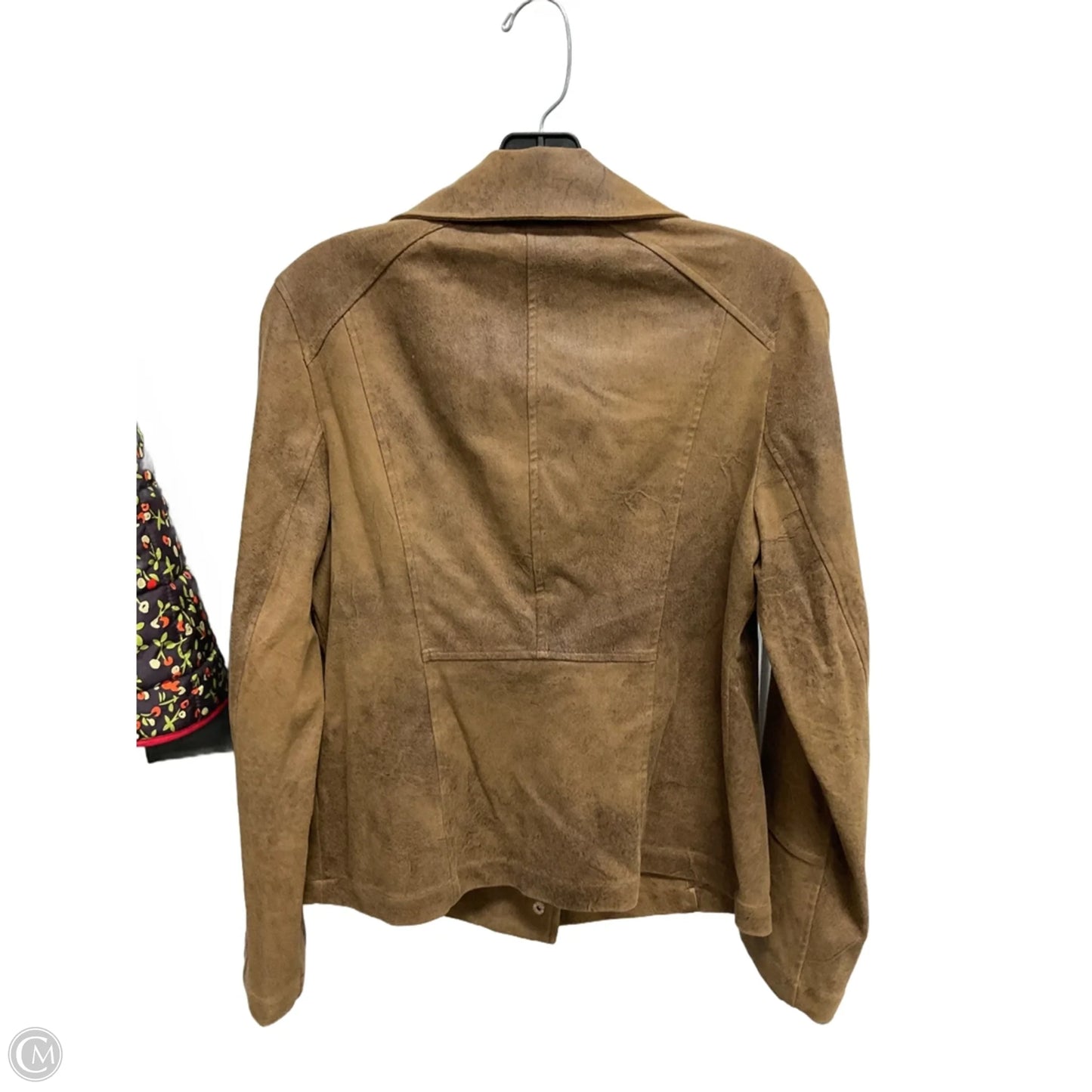 Jacket Moto By Chicos In Brown, Size: S