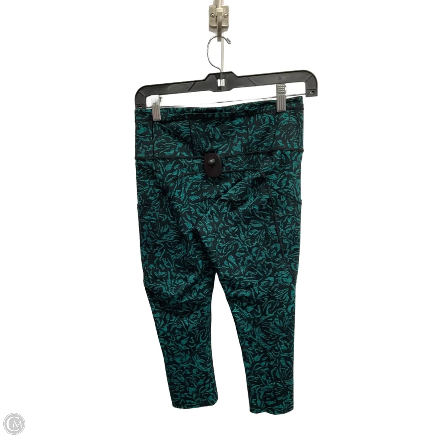 Athletic Capris By Lululemon In Black & Green, Size: M