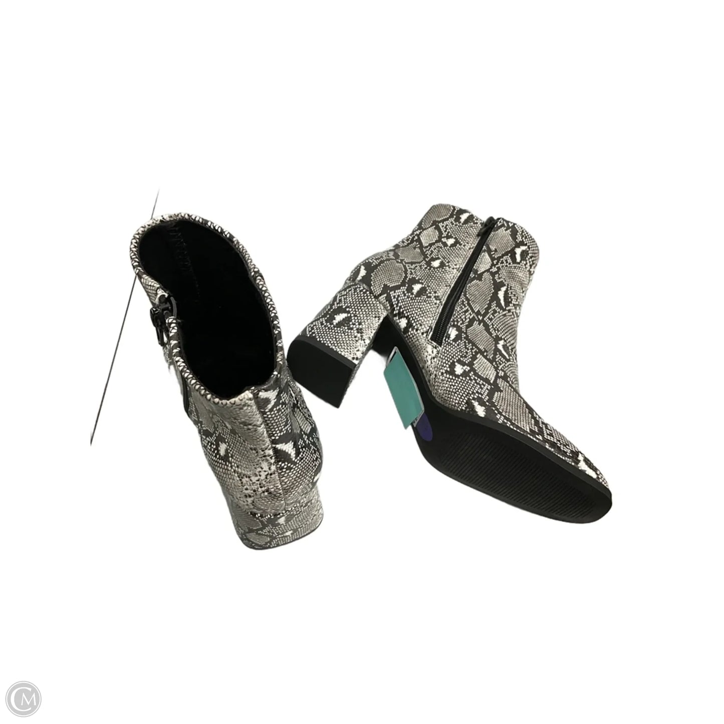 Boots Ankle Heels By Madden Girl In Snakeskin Print, Size: 8.5