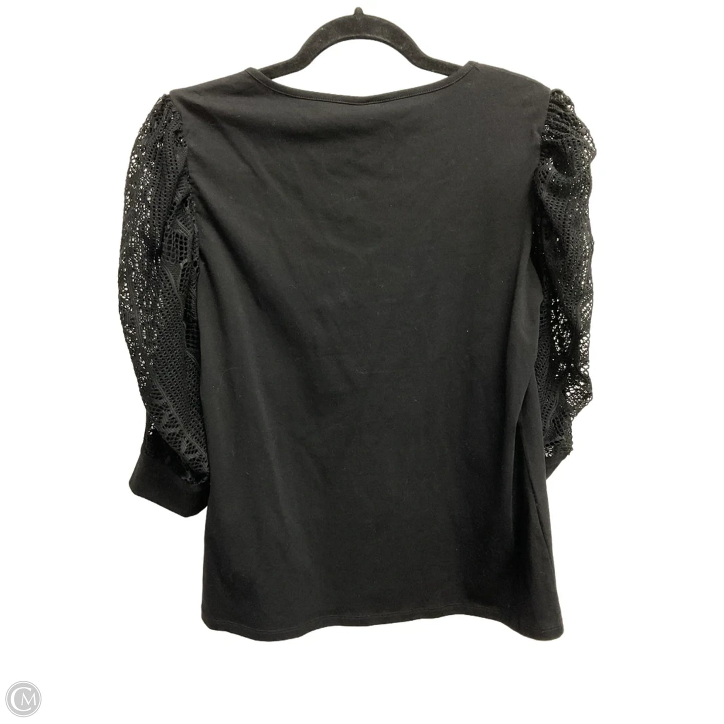Top 3/4 Sleeve By Clothes Mentor In Black, Size: S