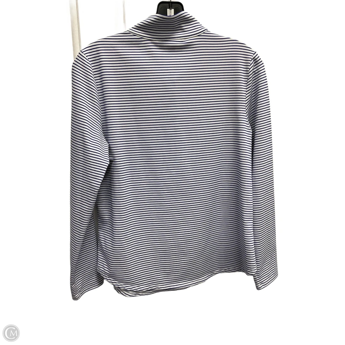 Sweatshirt Collar By Chicos In Striped Pattern, Size: S