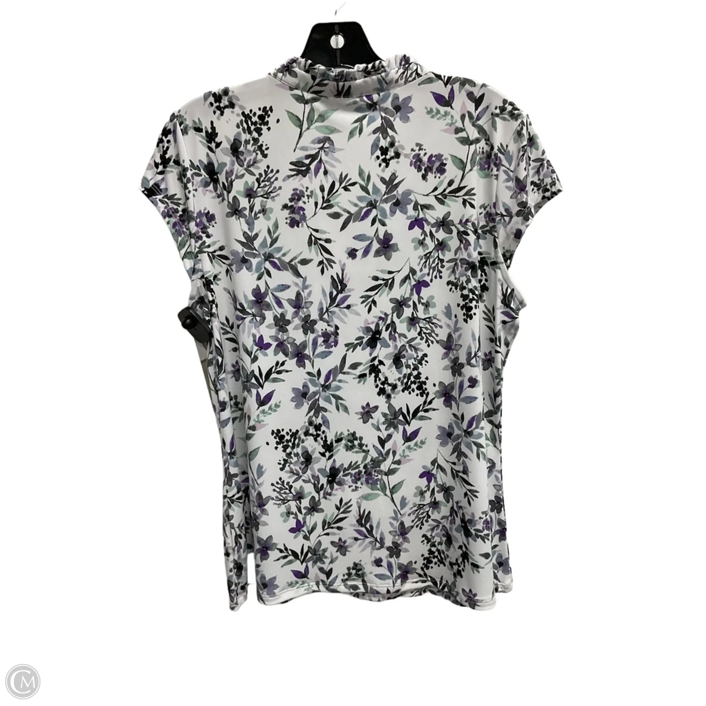 Top Sleeveless Designer By Karl Lagerfeld In Floral Print, Size: L