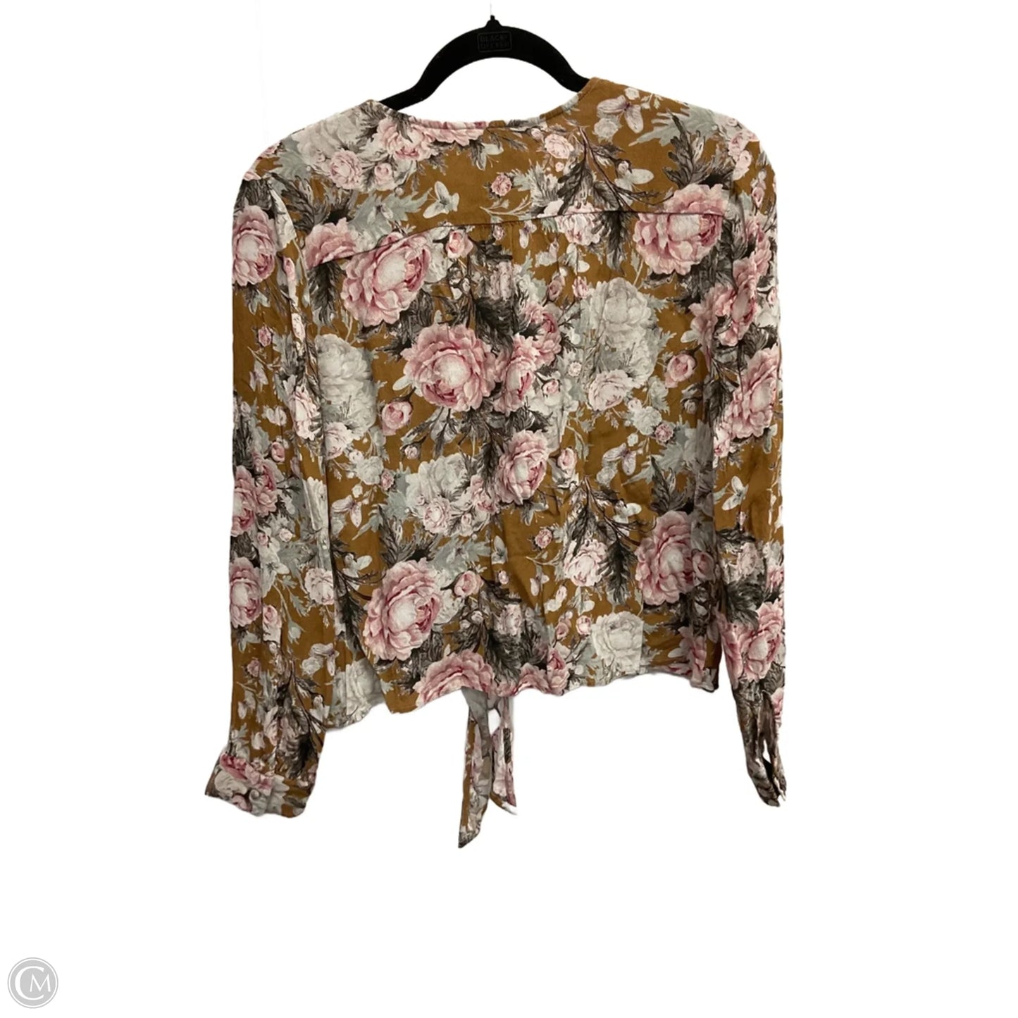 Blouse Long Sleeve By Soft Surroundings In Floral Print, Size: L