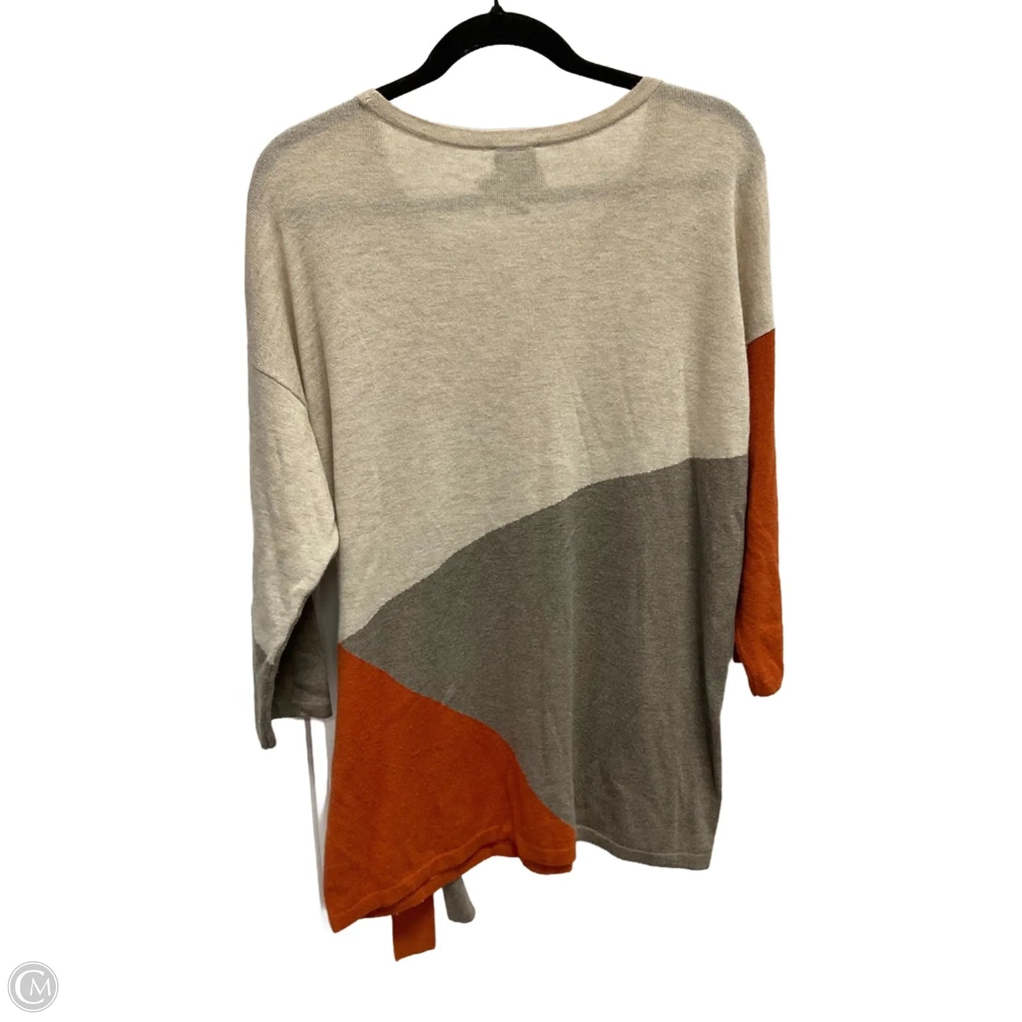 Top 3/4 Sleeve By Chicos In Orange, Size: L