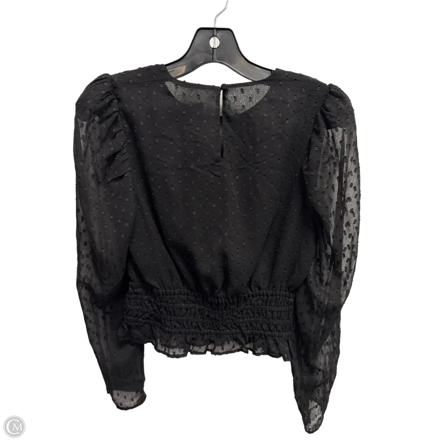 Blouse Long Sleeve By Express In Black, Size: Xs