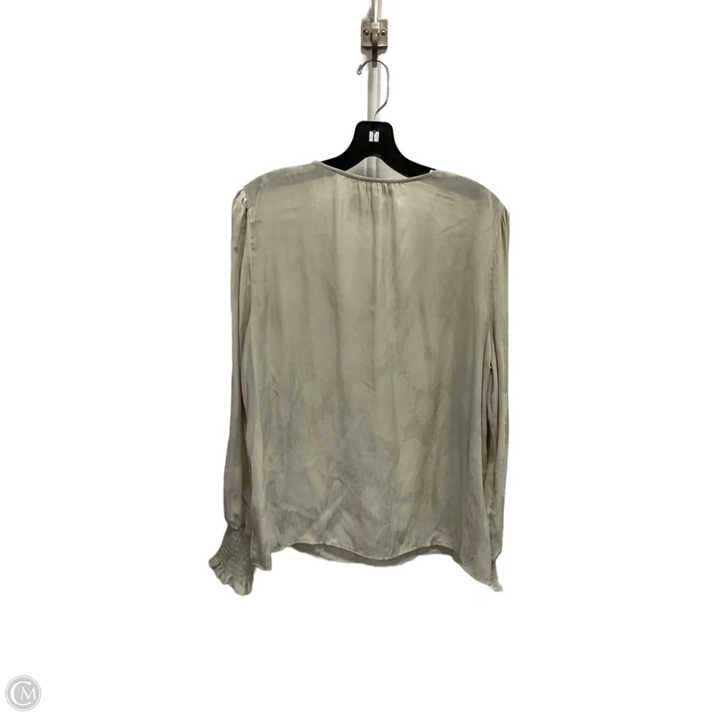 Blouse Long Sleeve By Ryegrass In Grey, Size: L