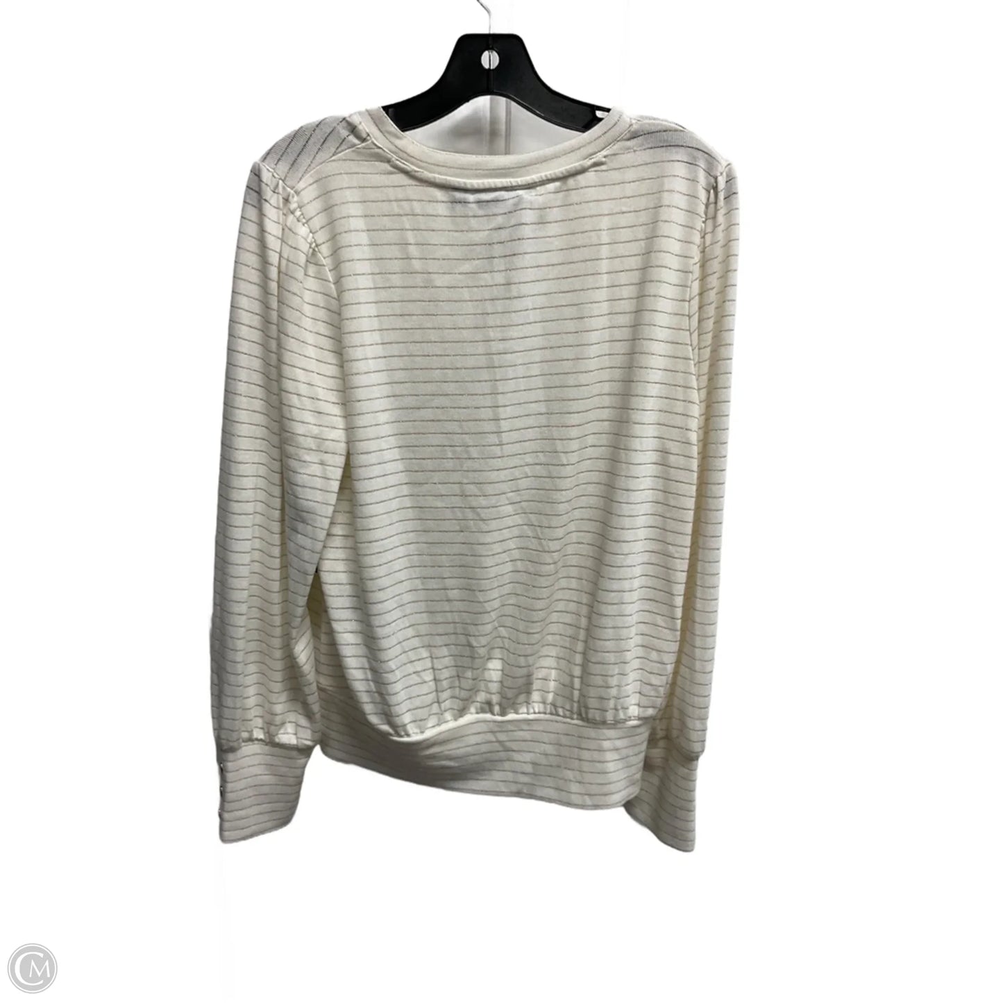 Top Long Sleeve By Apt 9 In Striped Pattern, Size: L