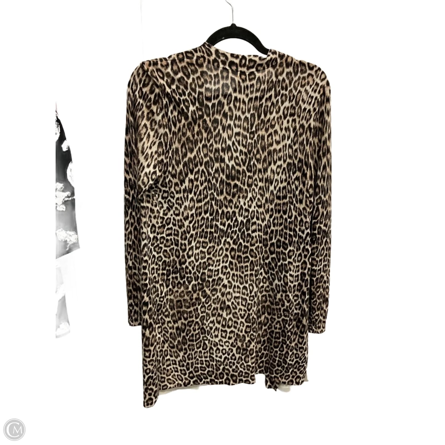 Cardigan By Chicos In Leopard Print, Size: S
