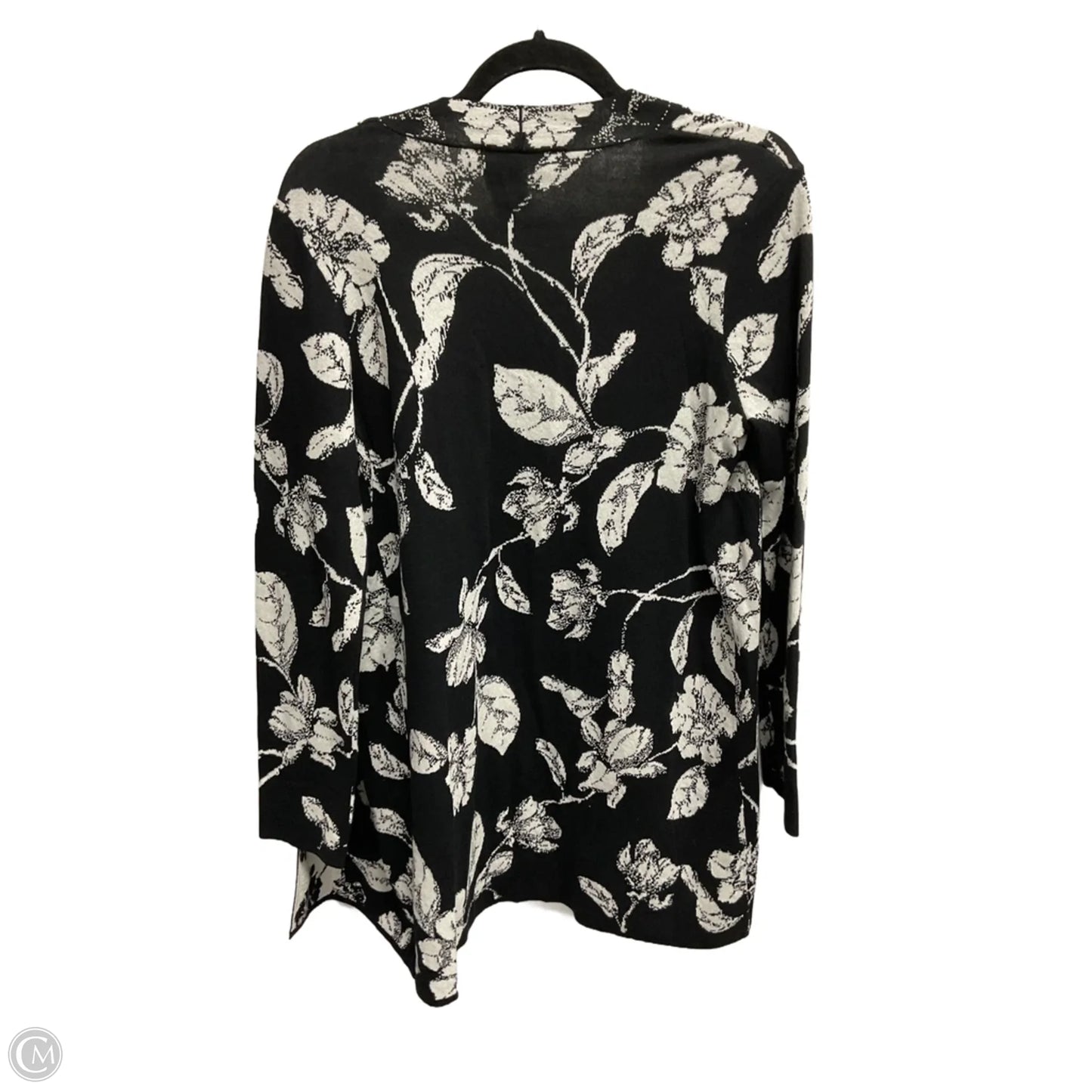 Cardigan By Chicos In Black & White, Size: S