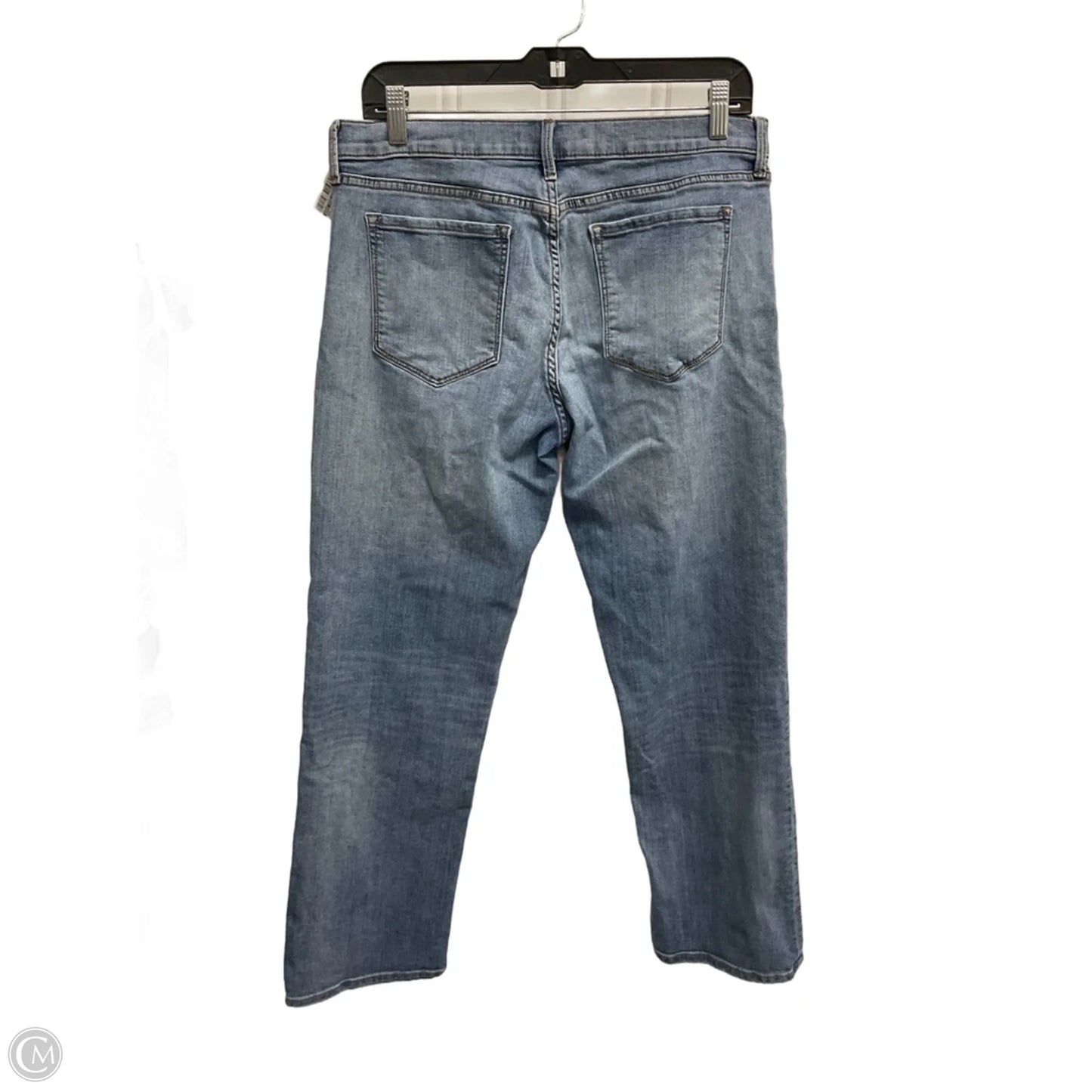 Jeans Straight By Banana Republic In Blue Denim, Size: 12