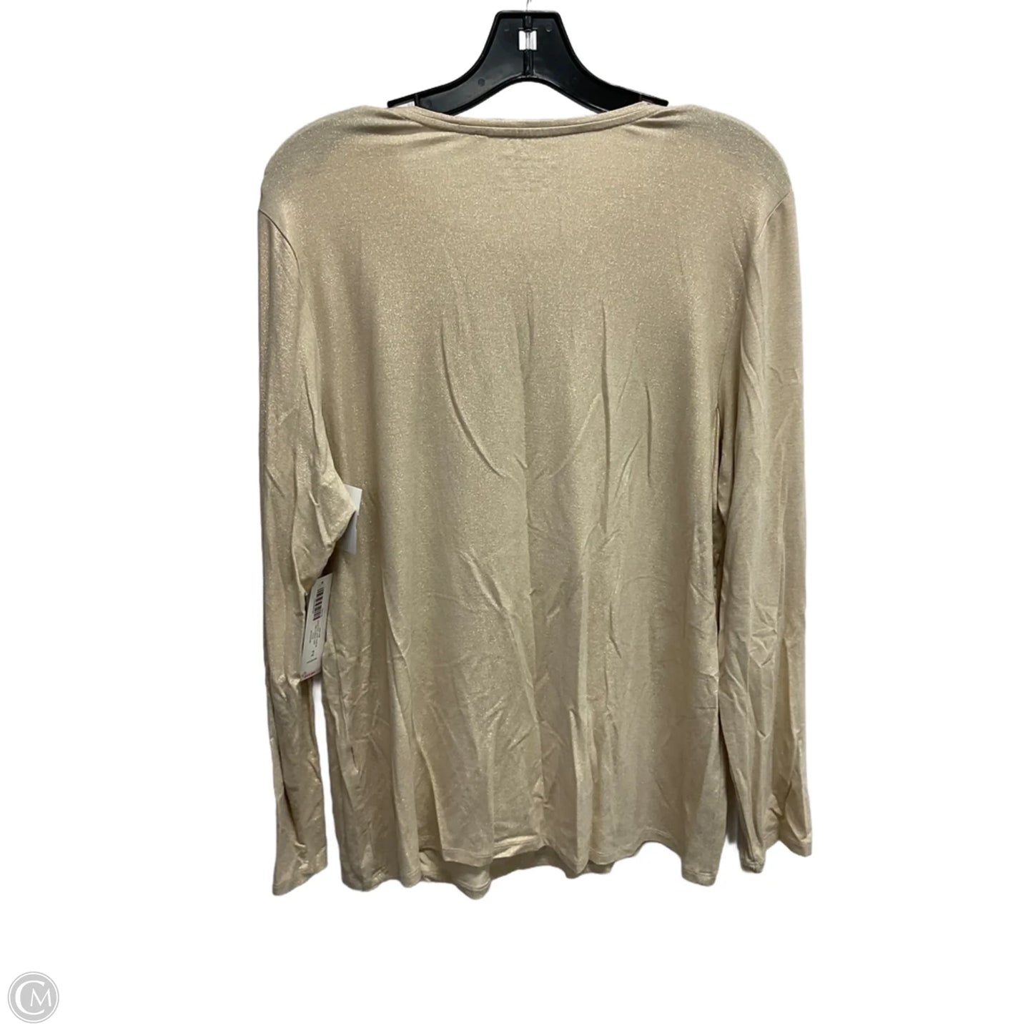 Top Long Sleeve Basic By Chicos In Gold, Size: L